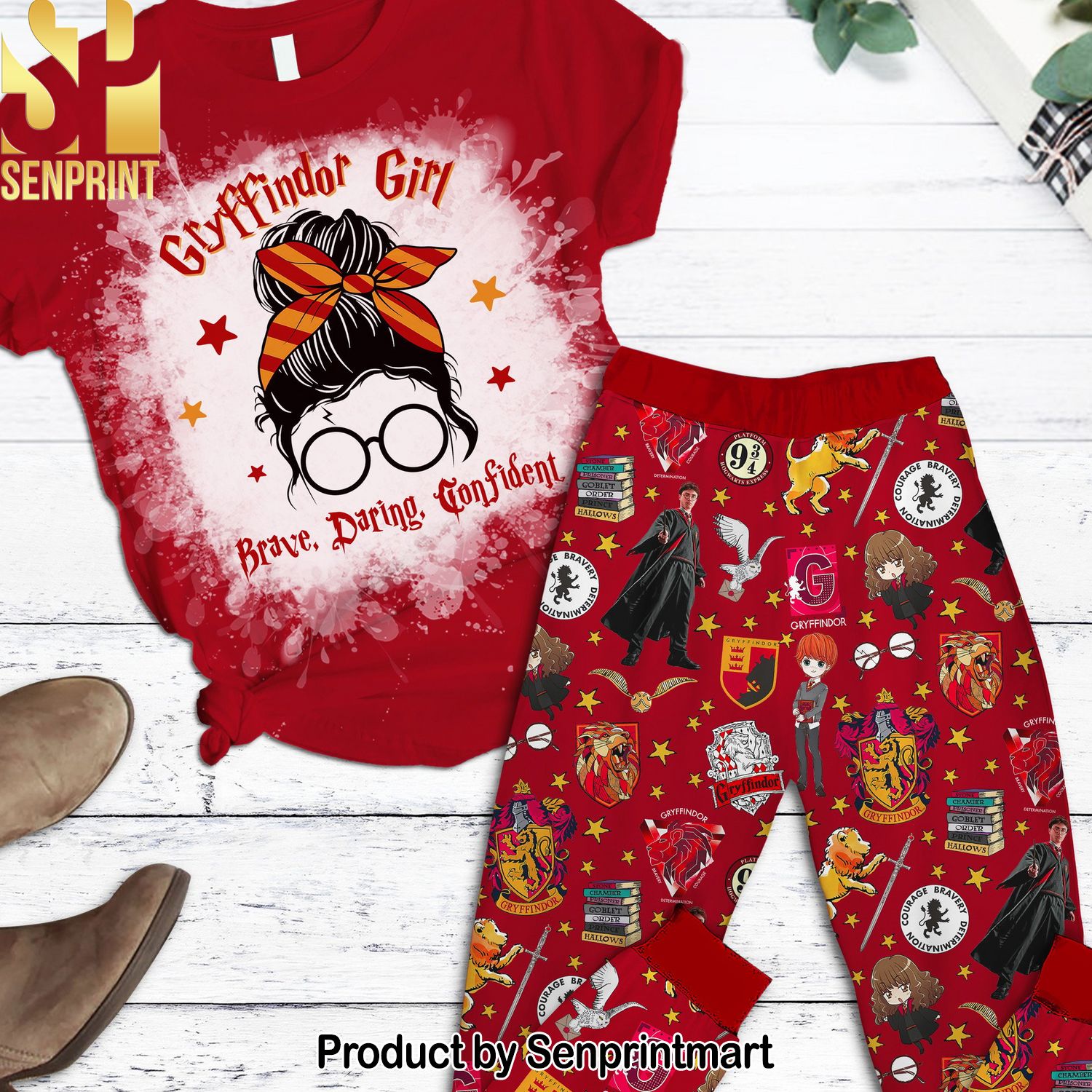 Harry Potter Gryffindor 3D Full Print Pajama Sets