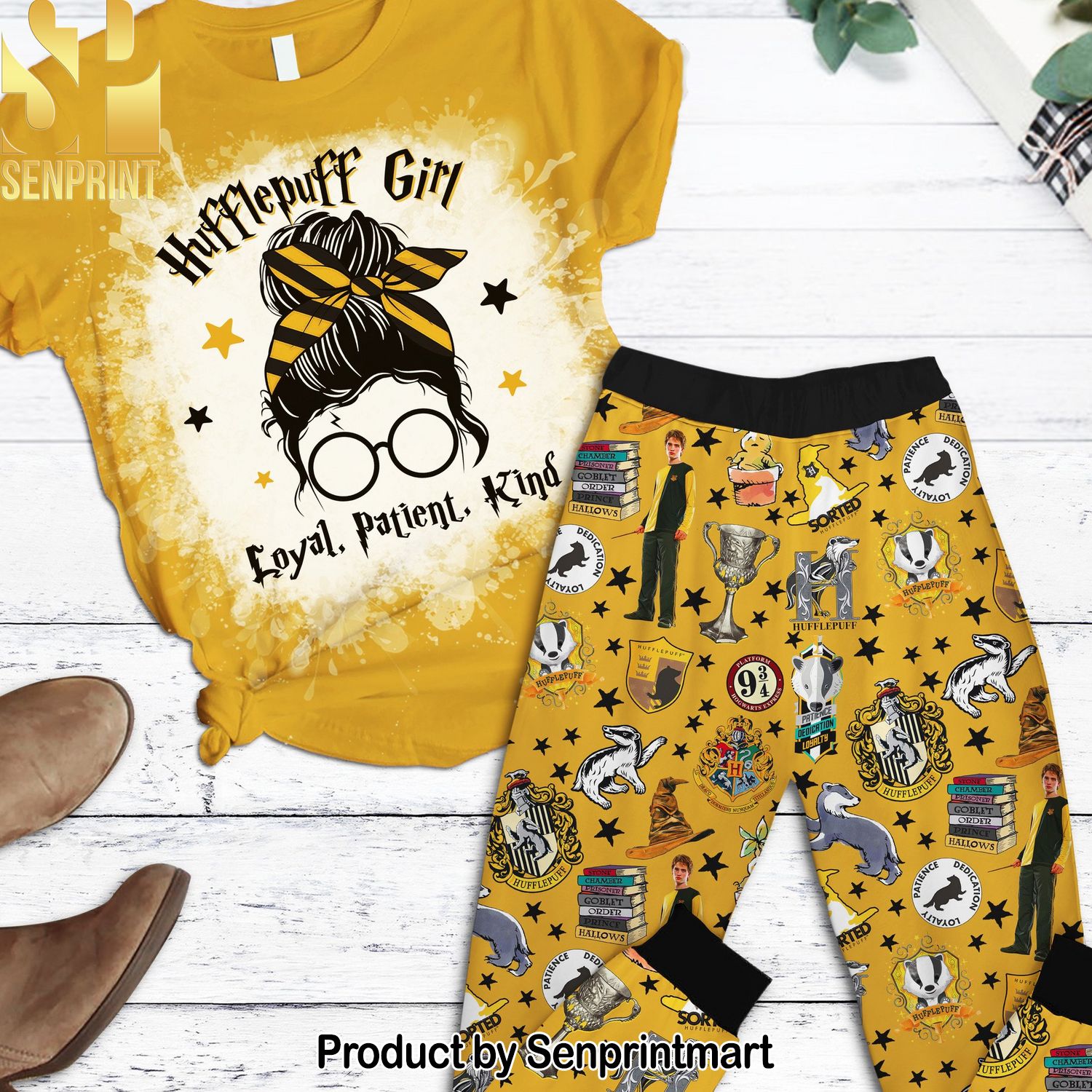 Harry Potter Hufflepuff For Fans Full Printing Pajama Sets