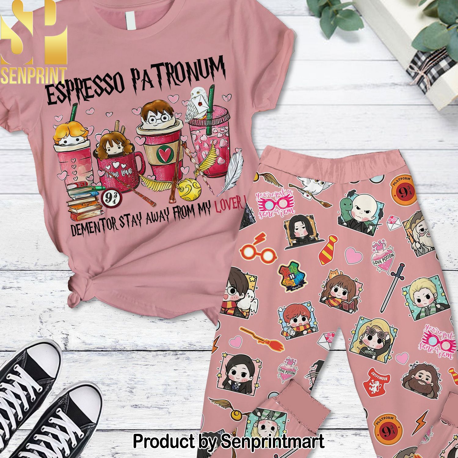 Harry Potter Unisex All Over Printed Pajama Sets