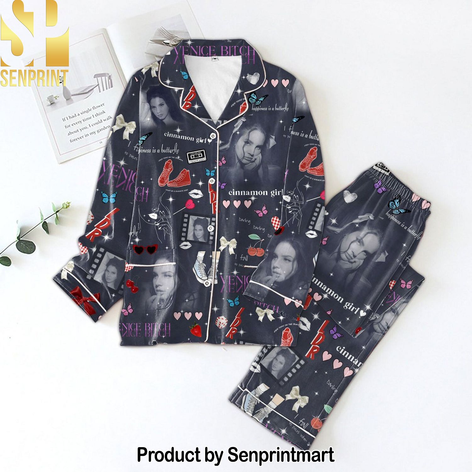 Lana Del Rey Cool Version Full Print Pajama Sets
