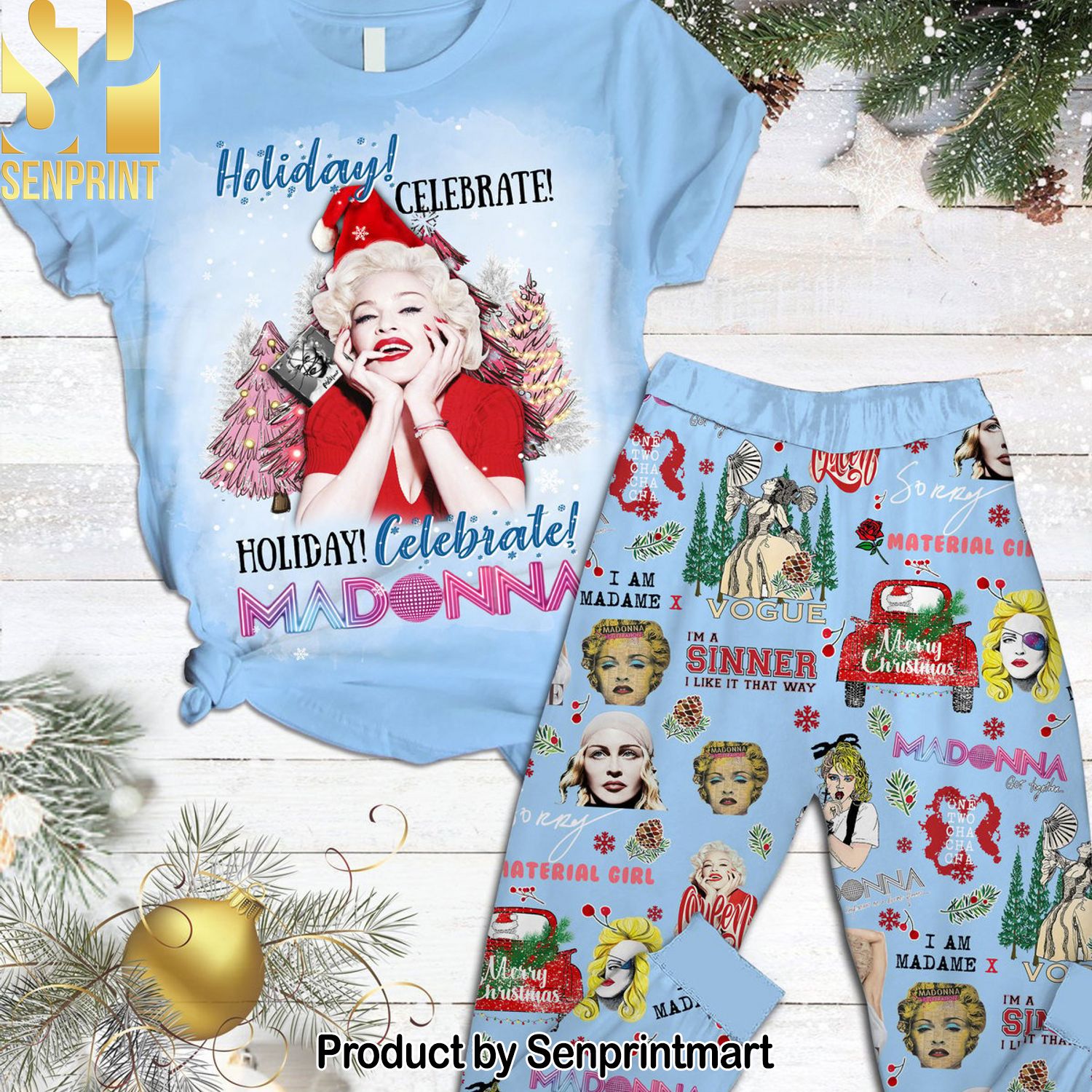 Madonna Singer Full Printing 3D Pajama Sets