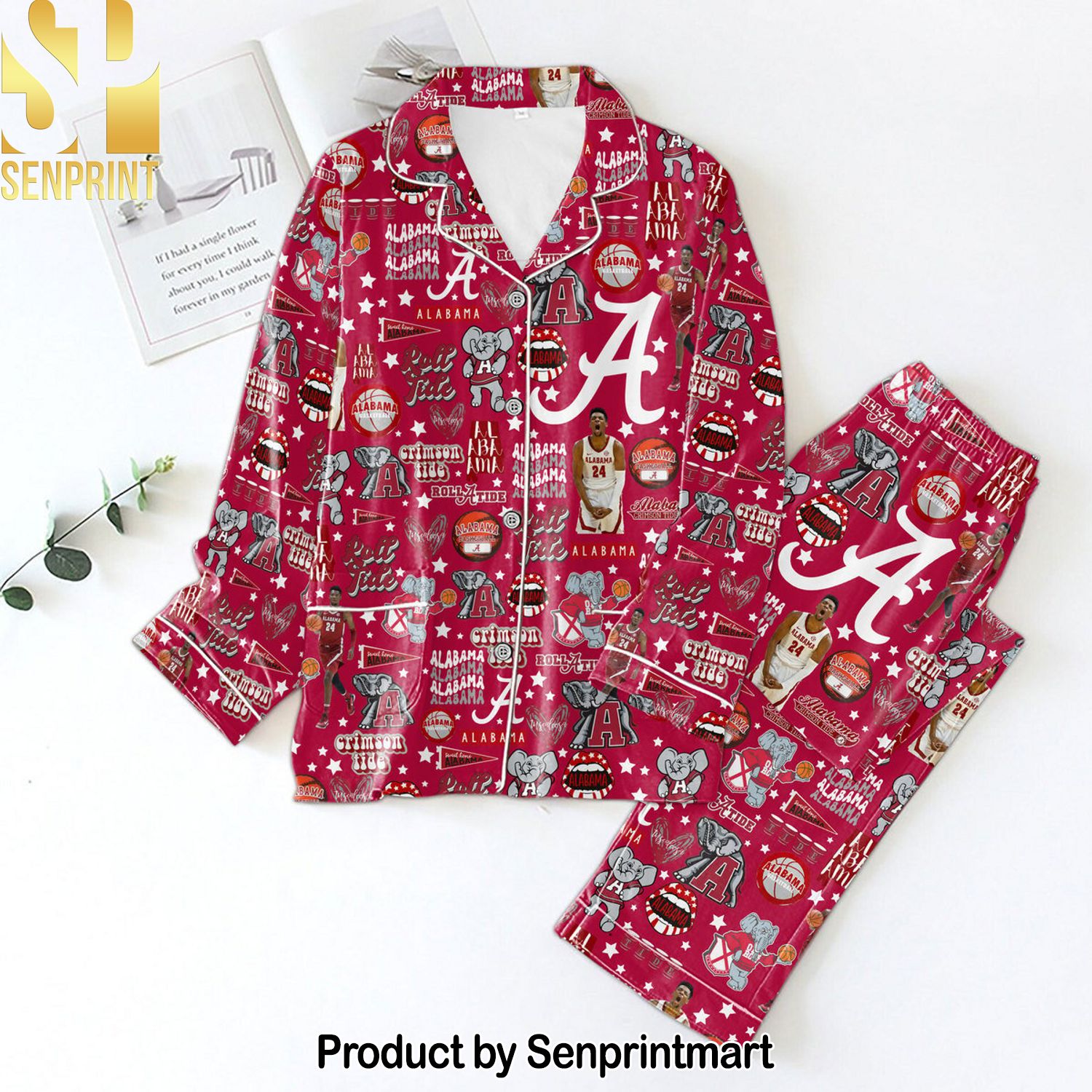 NCAA Alabama Crimson Tide Classic Full Printing Pajama Sets