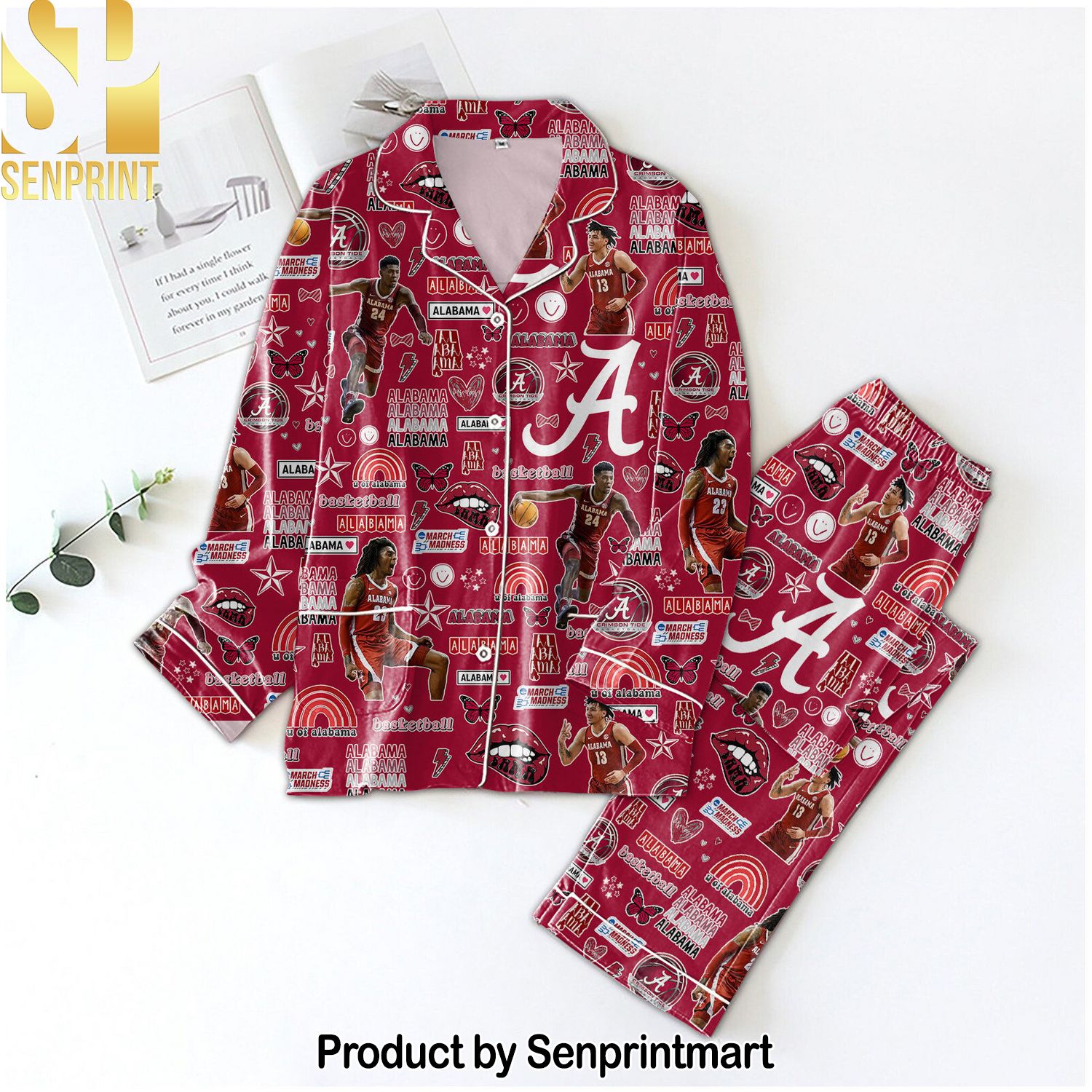 NCAA Alabama Crimson Tide Unisex Full Print Pajama Sets