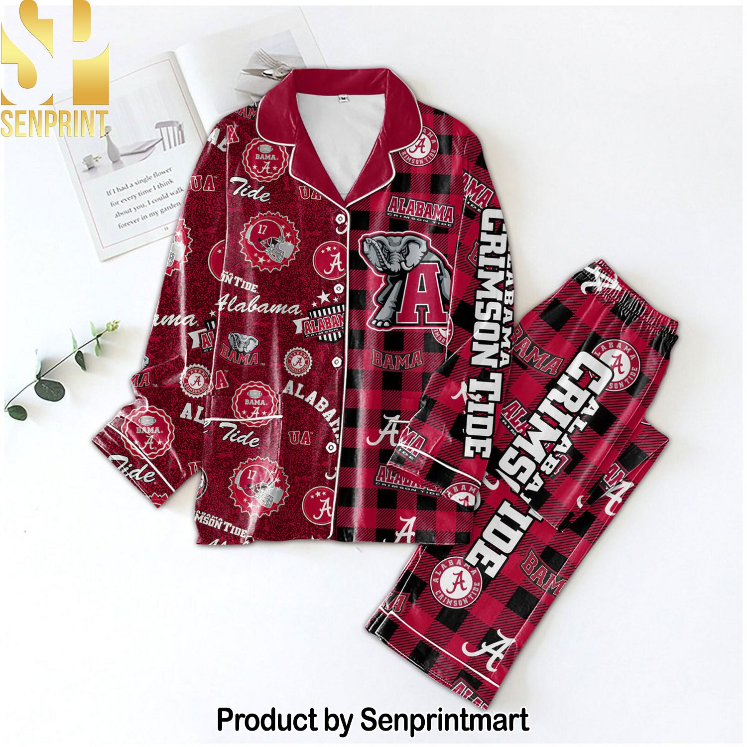 NCAA Alabama Crimson Tide Unisex Full Printing Pajama Sets