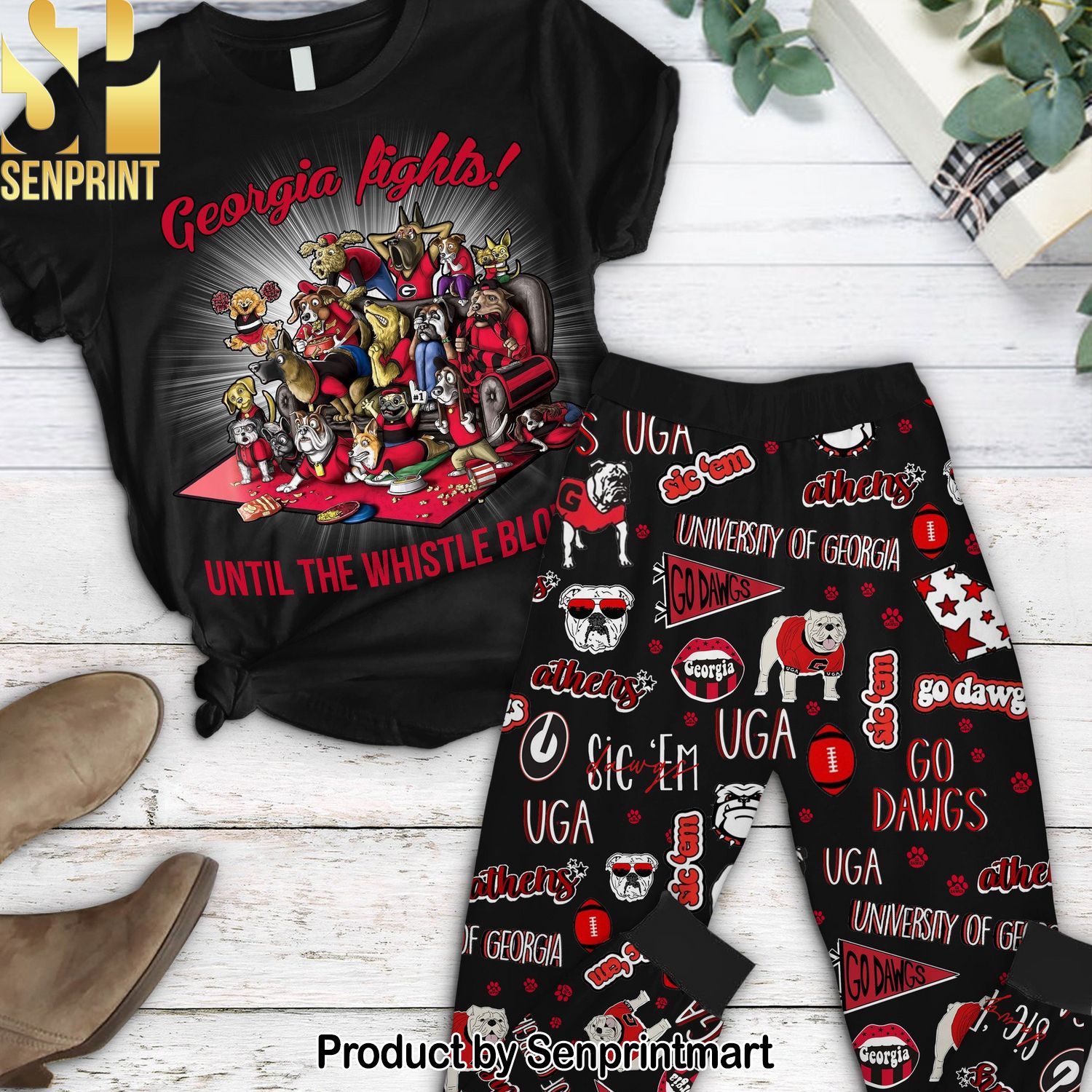 NCAA Georgia Bulldogs Gift Ideas All Over Print Pajama Sets