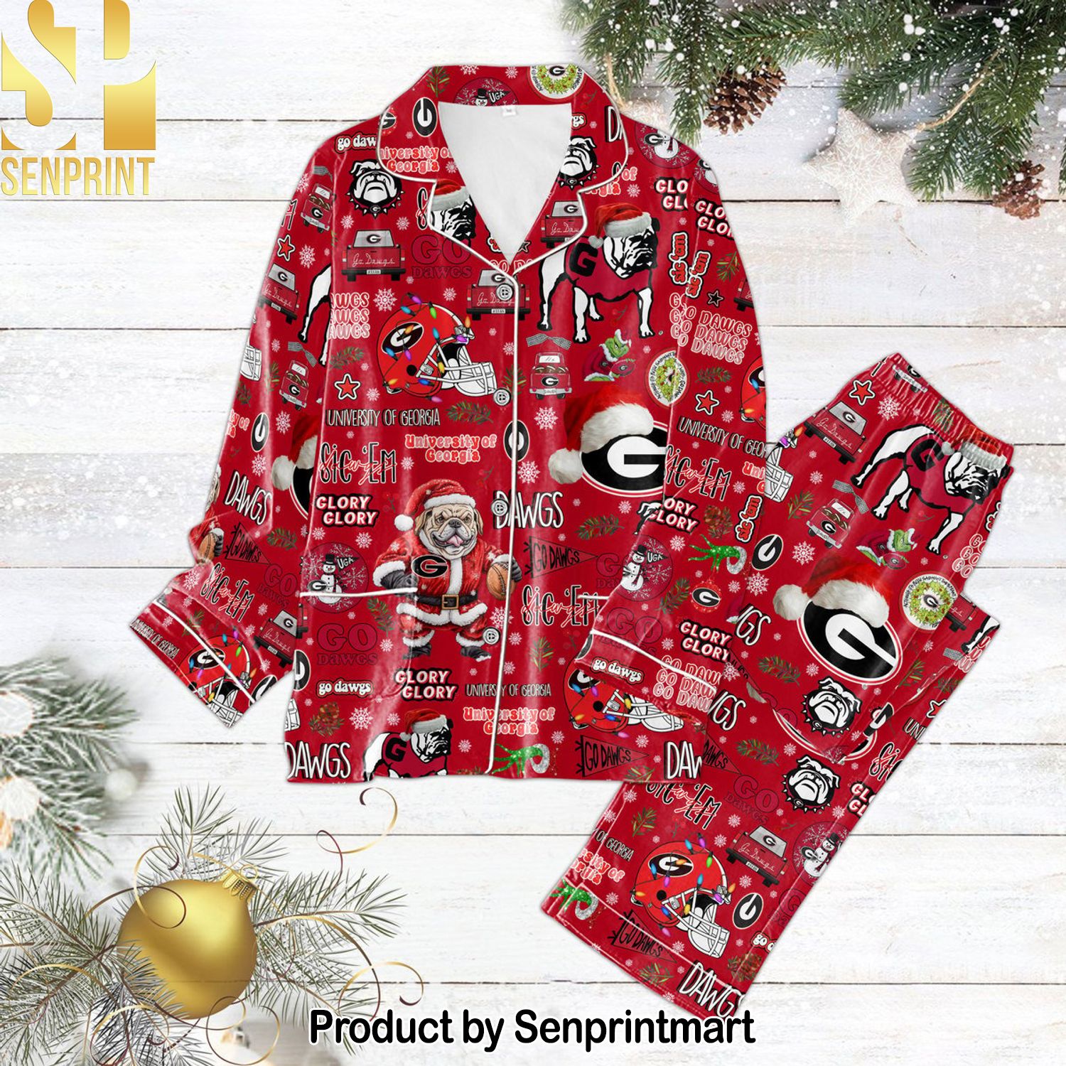 NCAA Georgia Bulldogs Unique 3D Pajama Sets