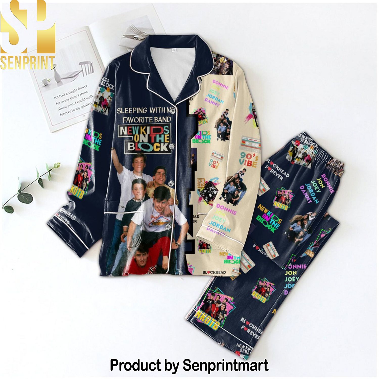 New Kids on the Block All Over Print Classic Pajama Sets