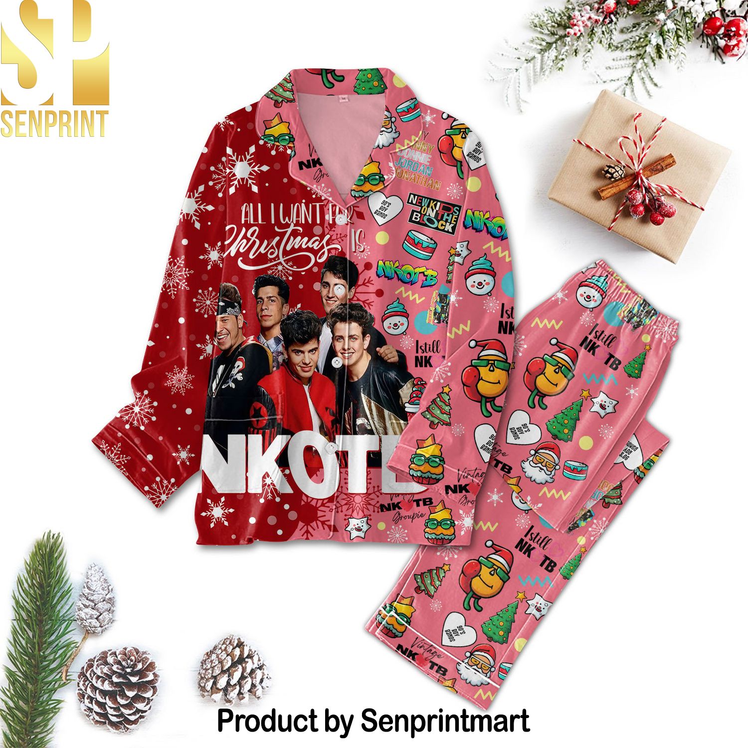 New Kids on the Block Classic Full Printed Pajama Sets