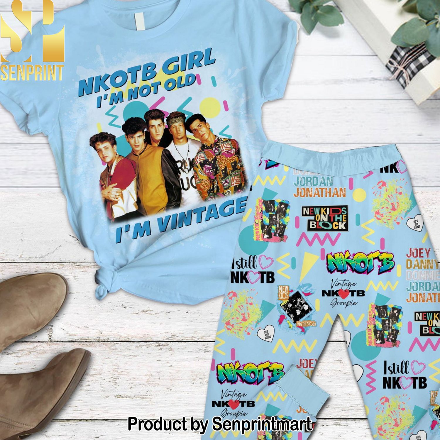 New Kids on the Block Full Printed Classic Pajama Sets