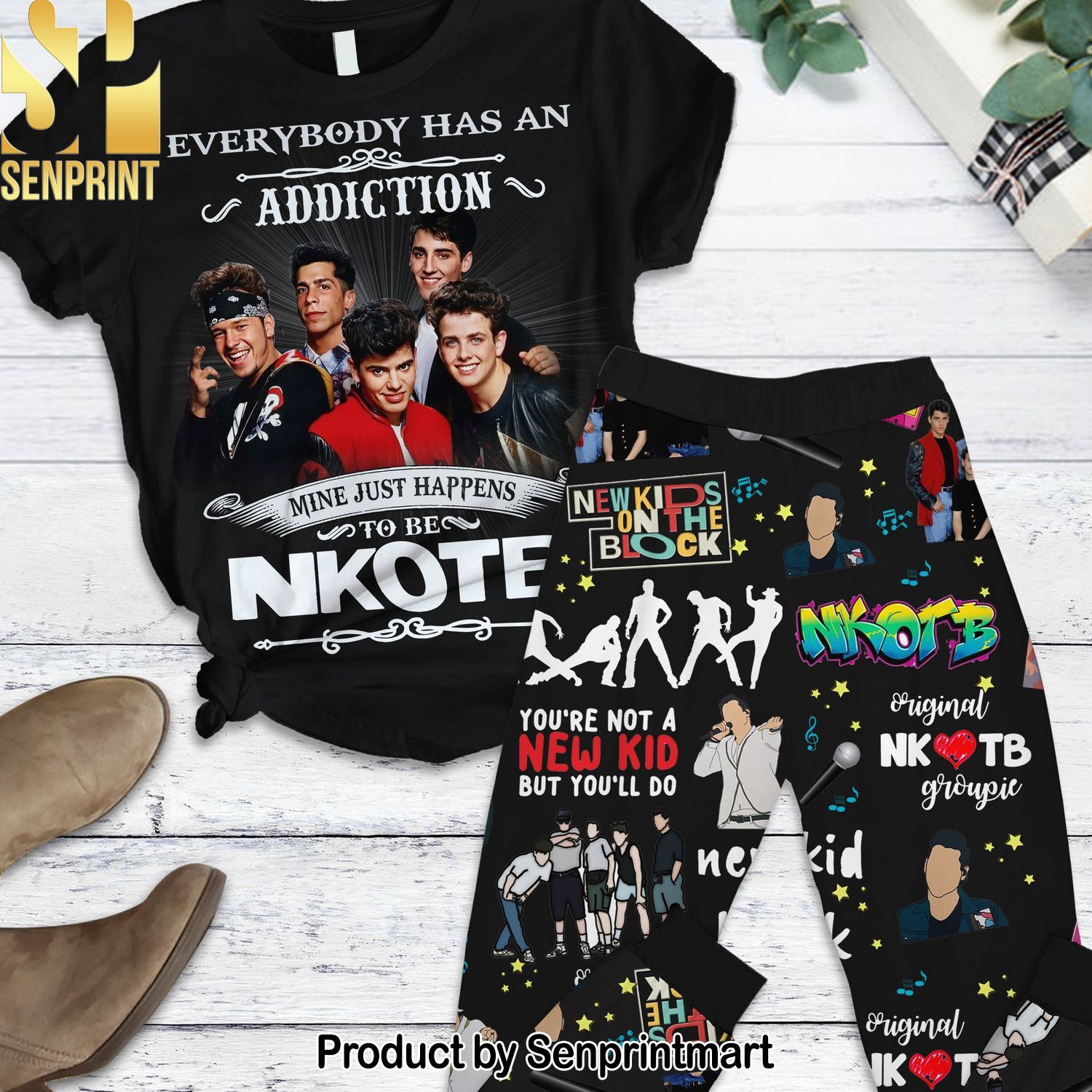 New Kids on the Block Full Printing Classic Pajama Sets