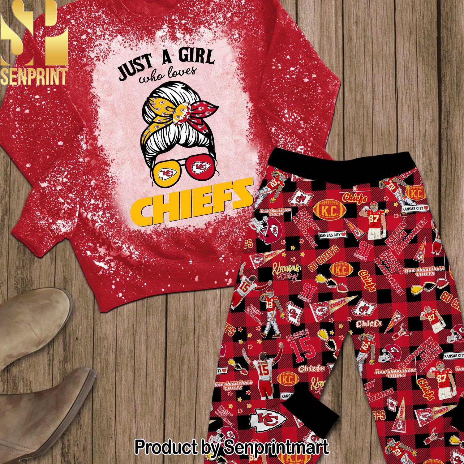 NFL Kansas City Chiefs Cool Style Pajama Sets
