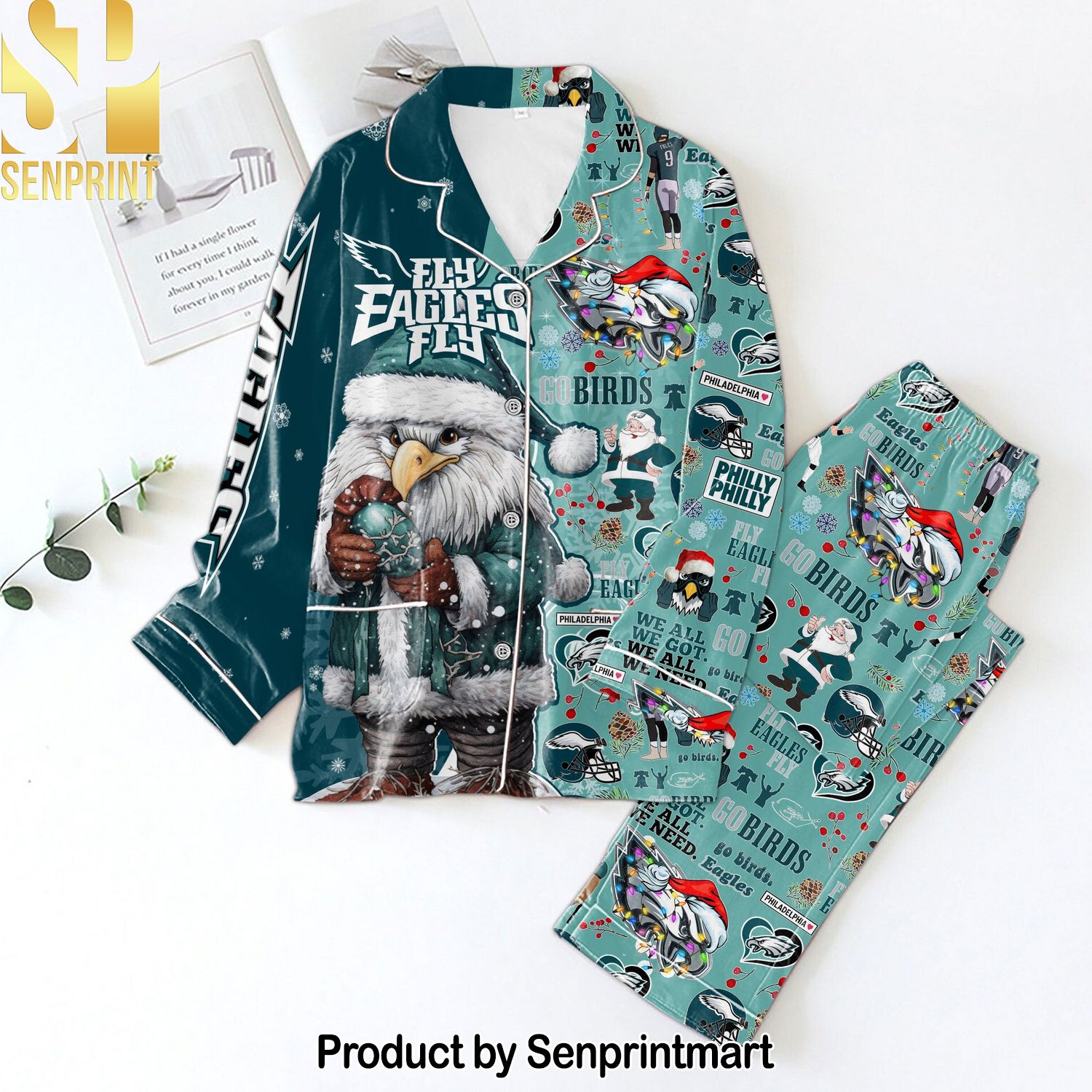 NFL Philadelphia Eagles Pattern Full Printed Pajama Sets