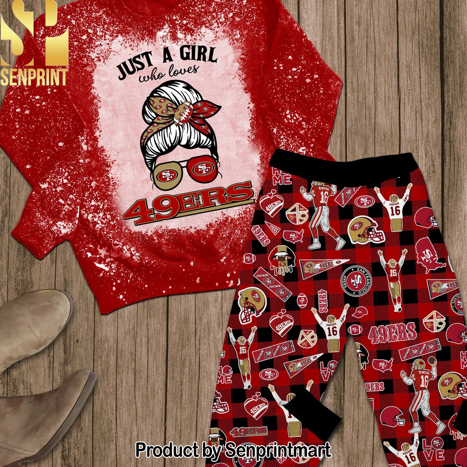NFL San Francisco 49ers Pattern Full Printing Pajama Sets