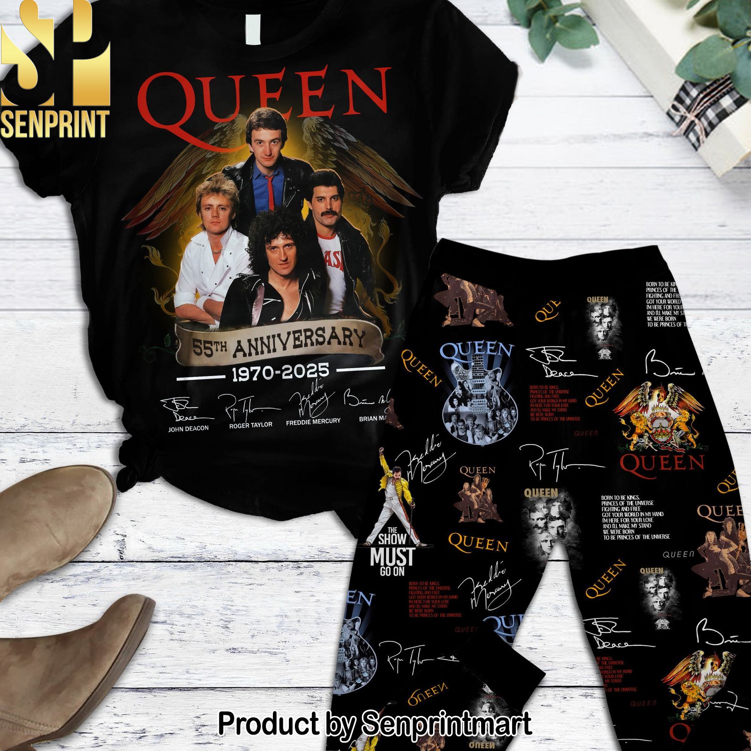 Queen Rock Band Hot Version All Over Printed Pajama Sets