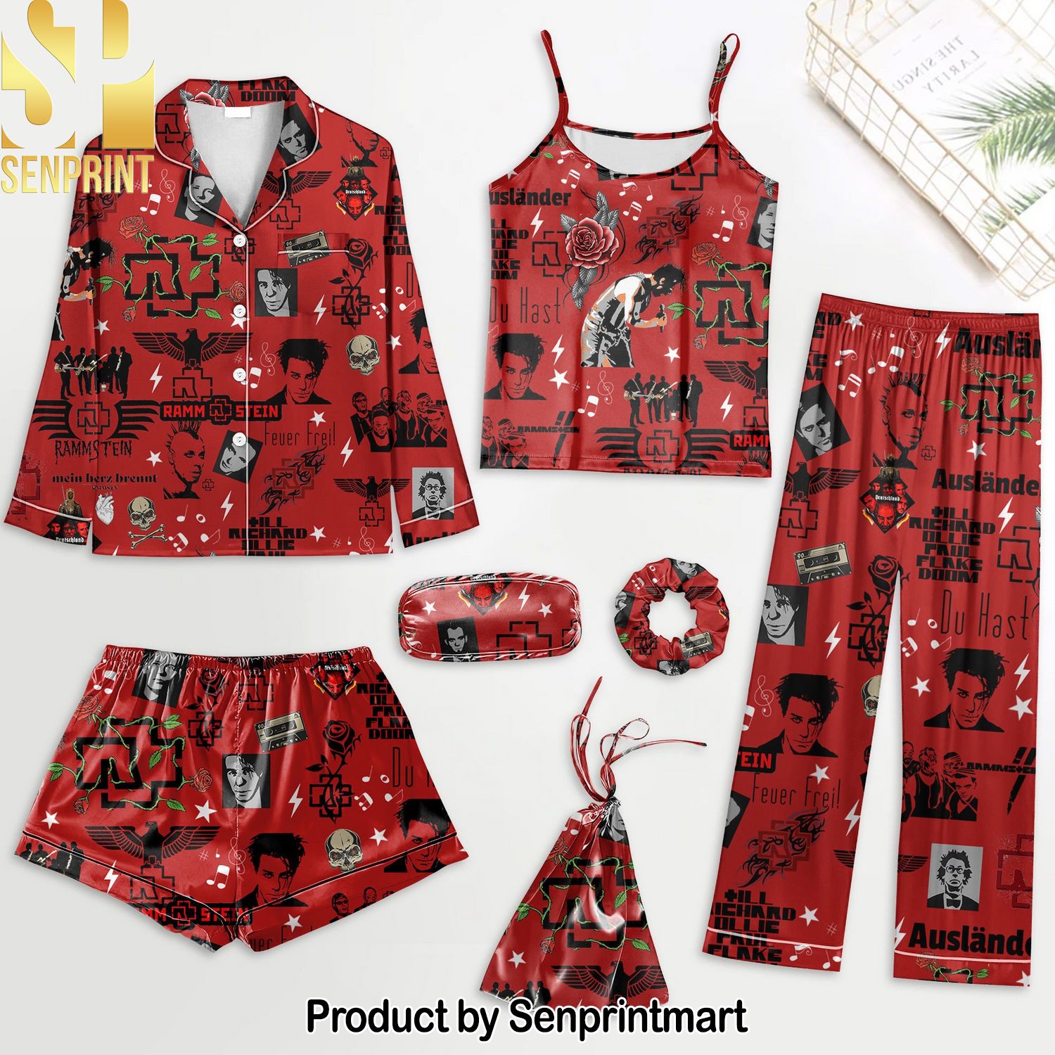 Rammstein Rock Band Full Print Classic Pajama Sets