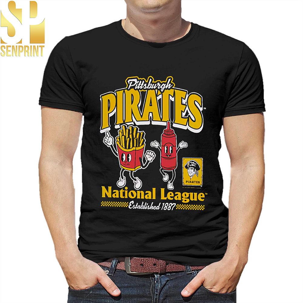 Pittsburgh Pirates Mitchell & Ness Black Cooperstown Collection Food Concessions T-Shirt – SEN36199-26