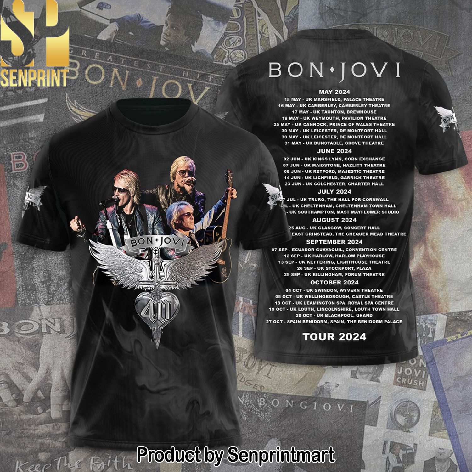 Bon Jovi Full Printing Shirt – SEN0030