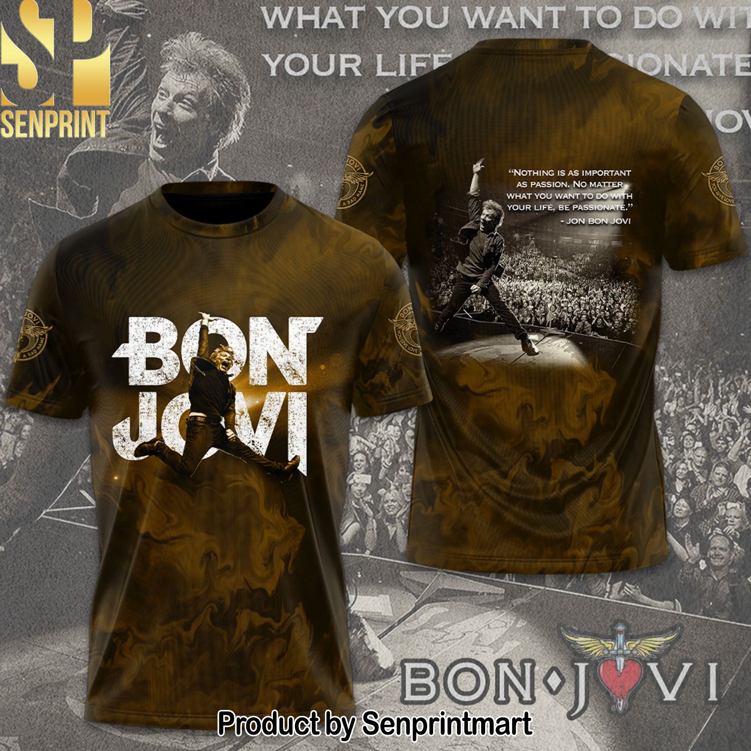 Bon Jovi Full Printing Shirt – SEN0145