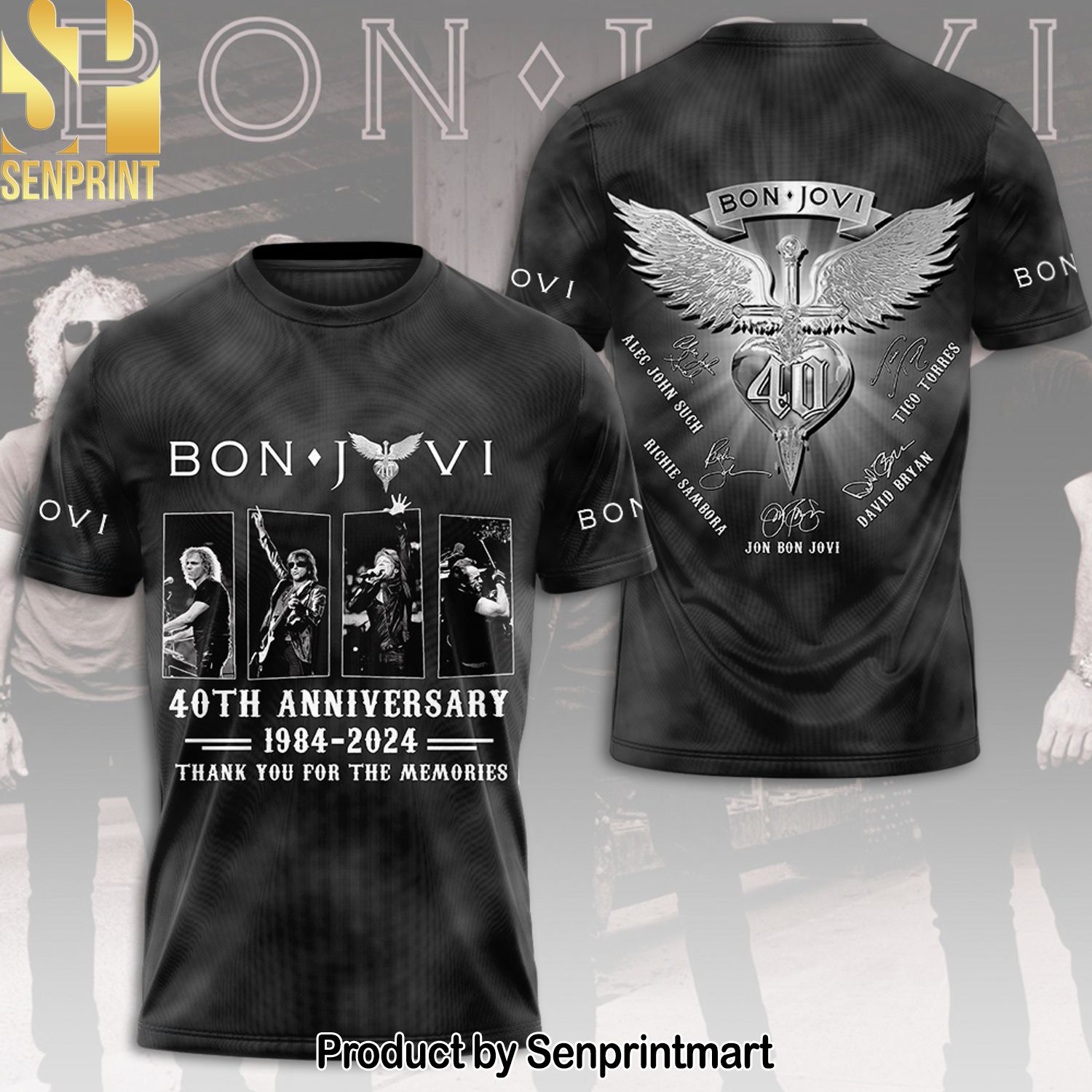 Bon Jovi Full Printing Shirt – SEN0182