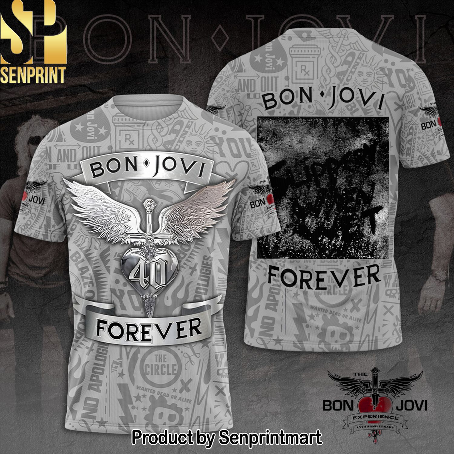 Bon Jovi Full Printing Shirt – SEN0194