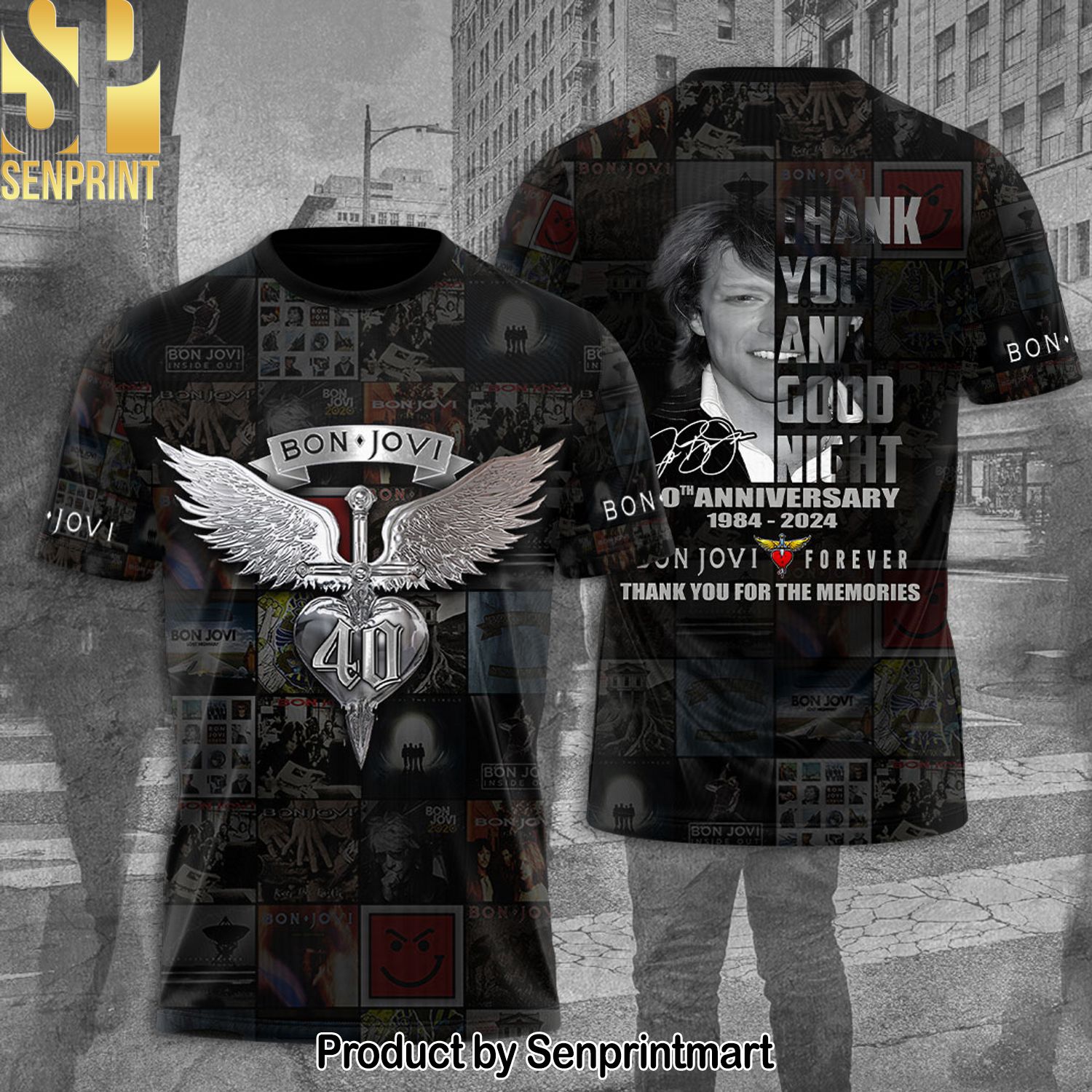 Bon Jovi Full Printing Shirt – SEN0195