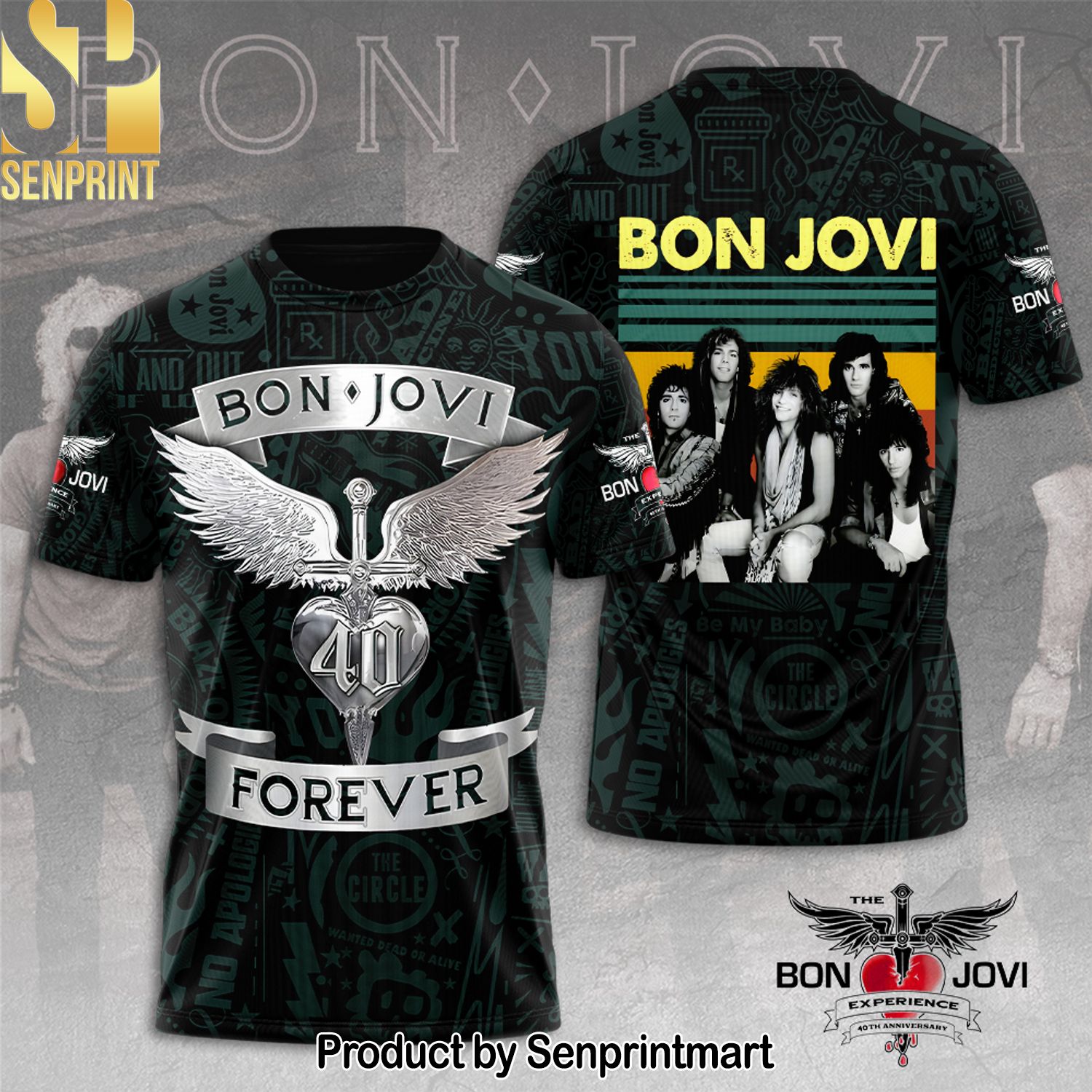 Bon Jovi Full Printing Shirt – SEN0198
