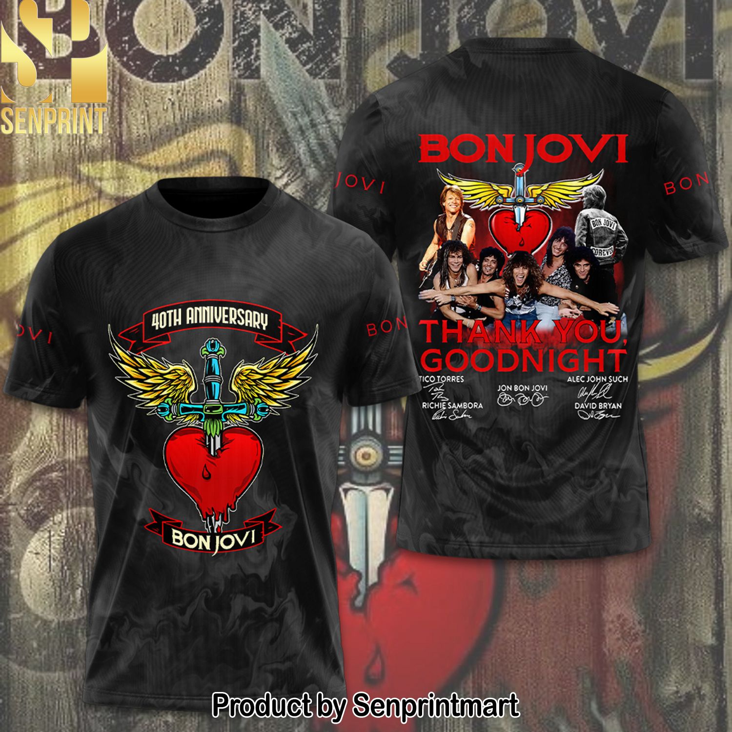 Bon Jovi Full Printing Shirt – SEN0205