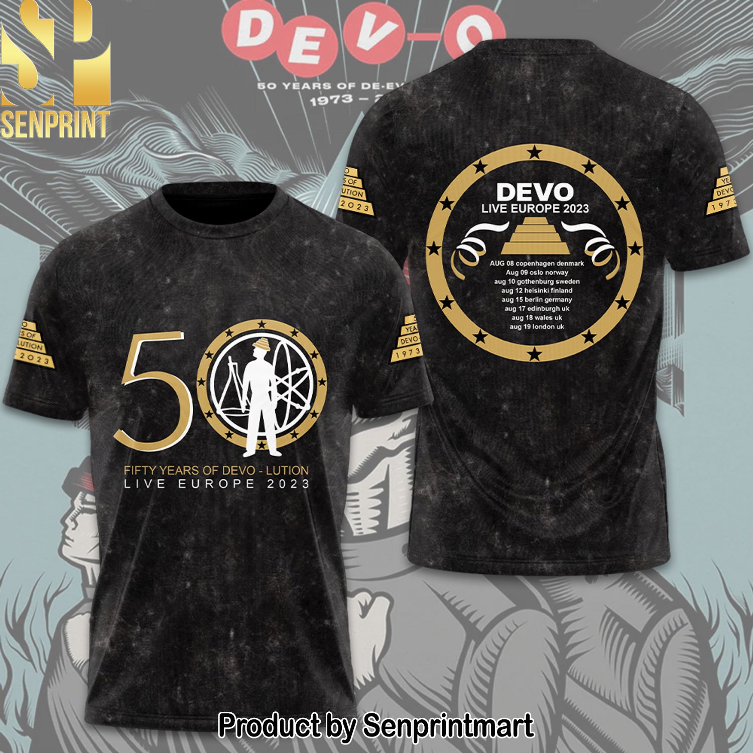 Devo Band Full Printing Shirt – SEN0149