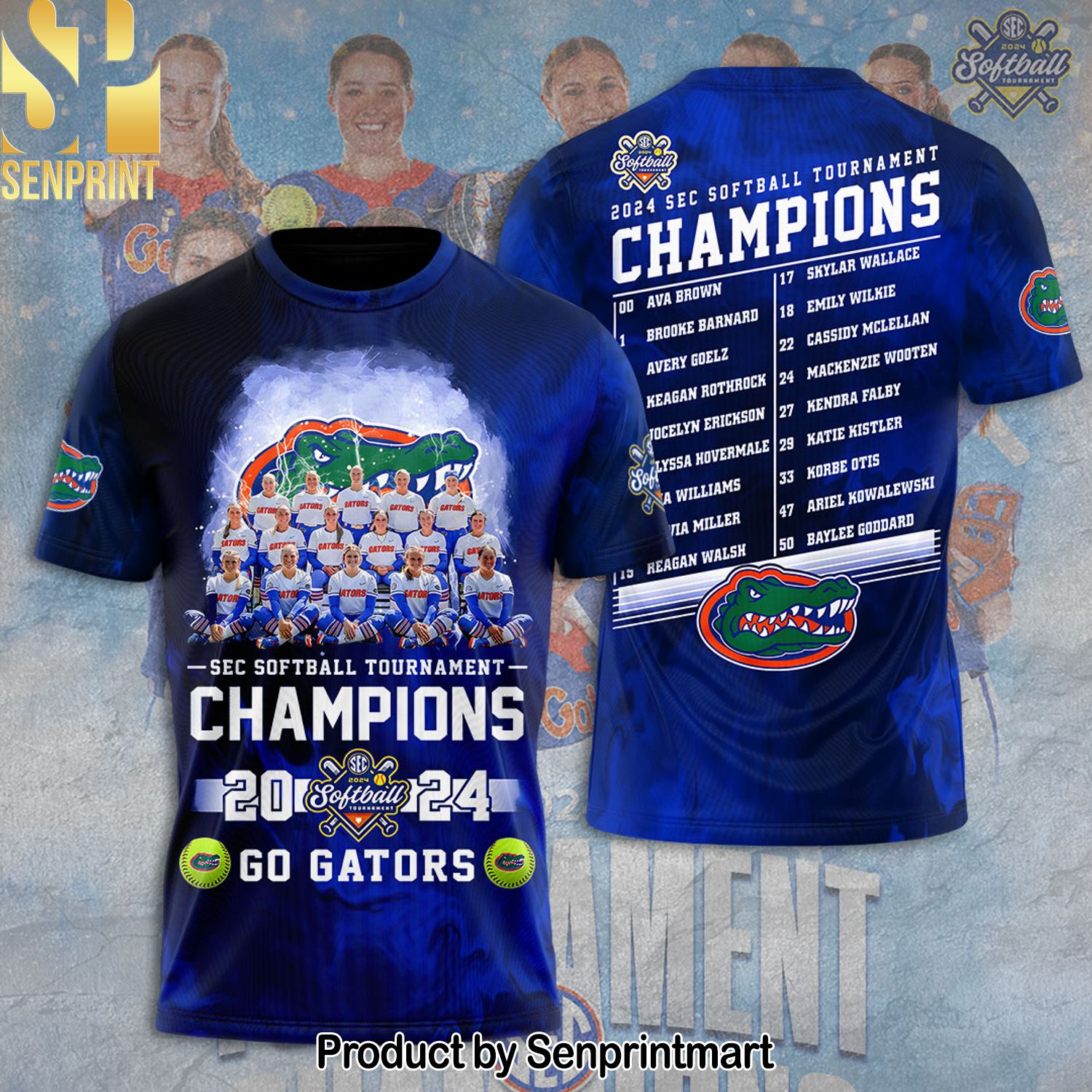 Florida Gators Women’s Softball Full Printing Shirt – SEN0010