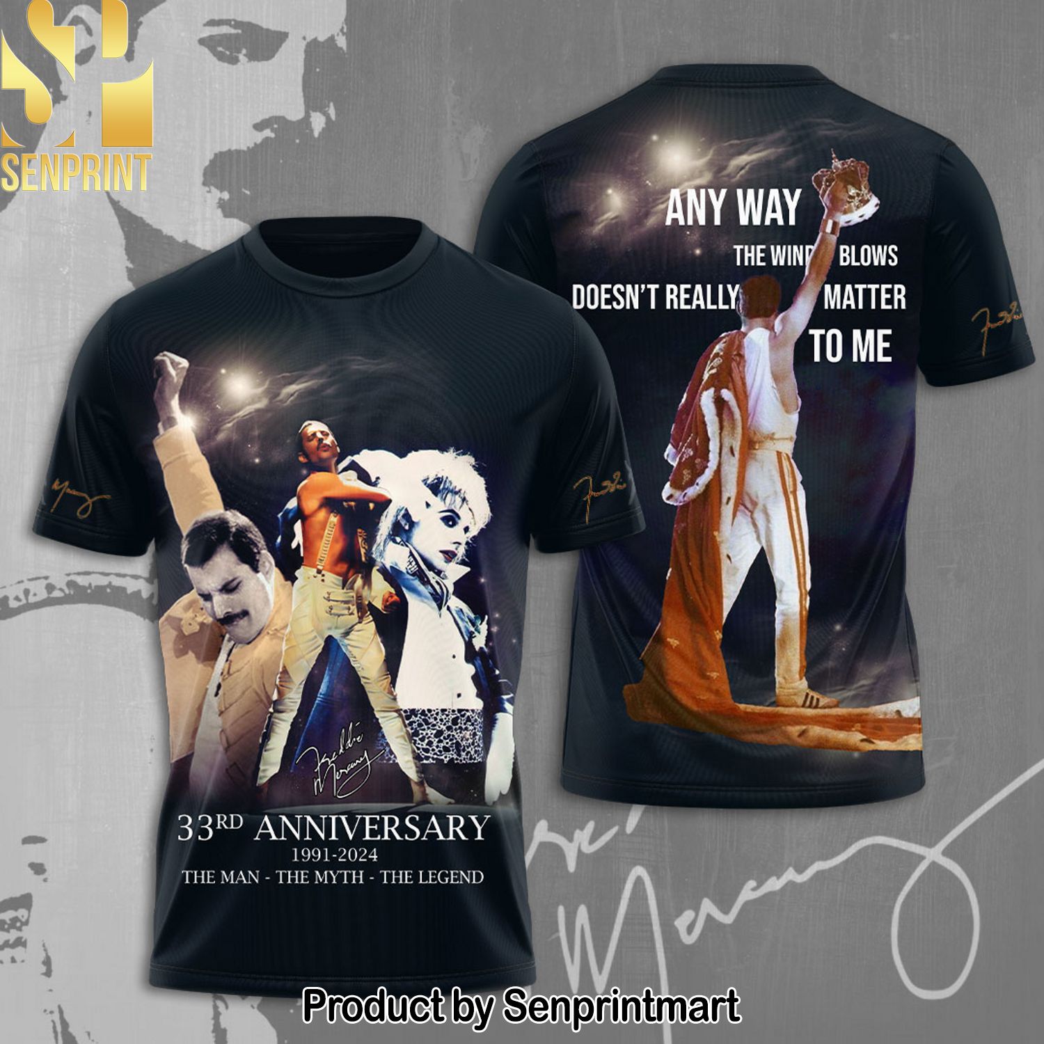 Freddie Mercury Full Printing Shirt – SEN0234