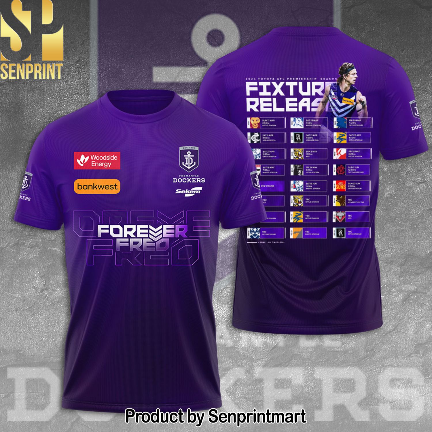 Fremantle Football Club Full Printing Shirt – SEN0207