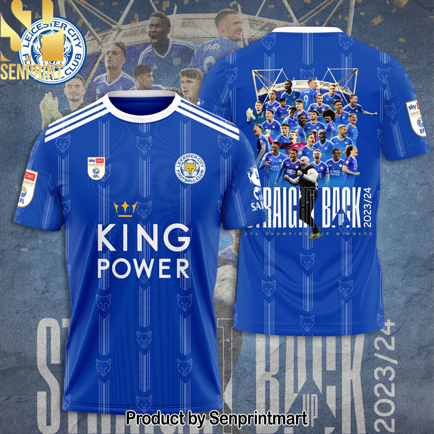 Leicester City FC Full Printing Shirt – SEN0109
