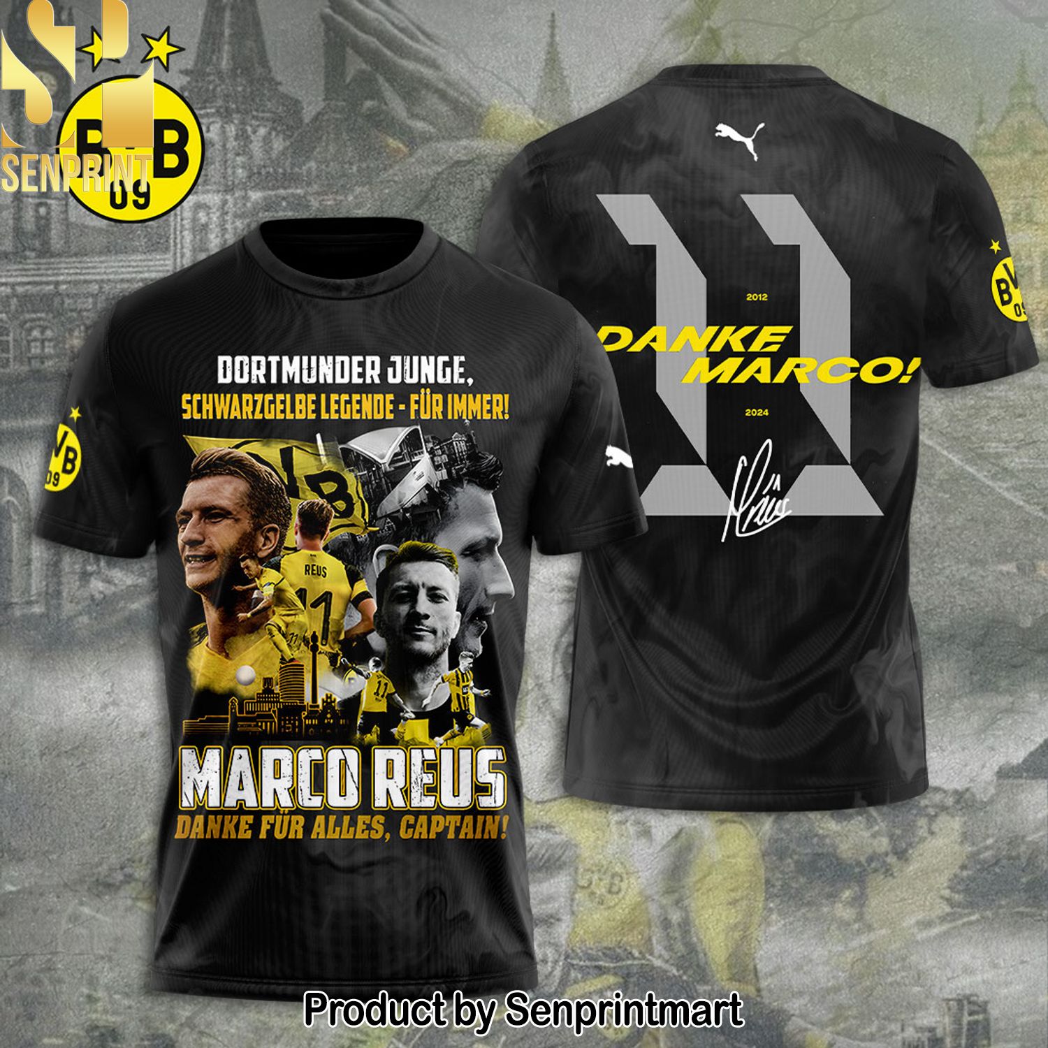 Marco Reus x Borussia Dortmund Full Printing Shirt – SEN0129