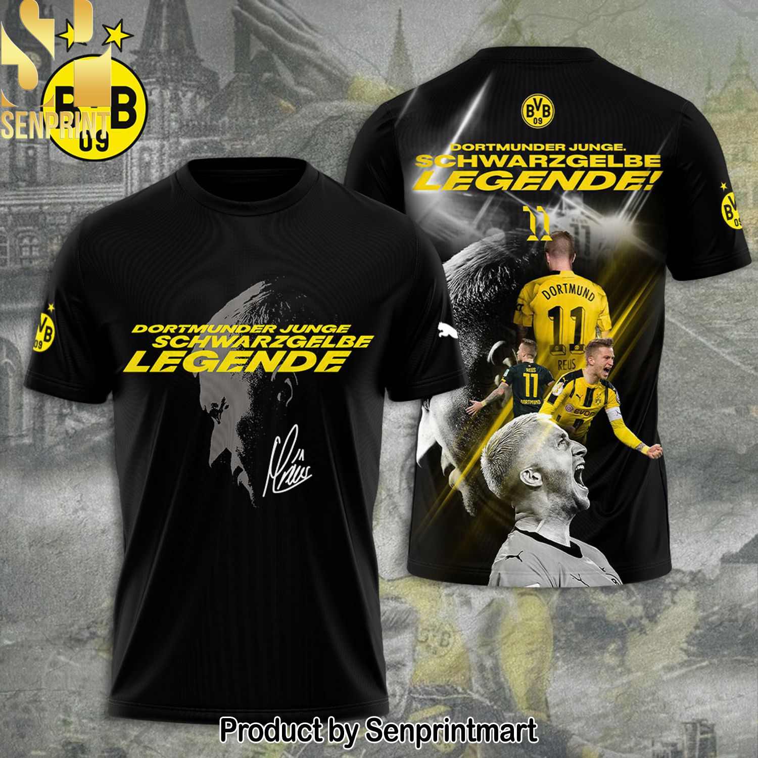 Marco Reus x Borussia Dortmund Full Printing Shirt – SEN0133