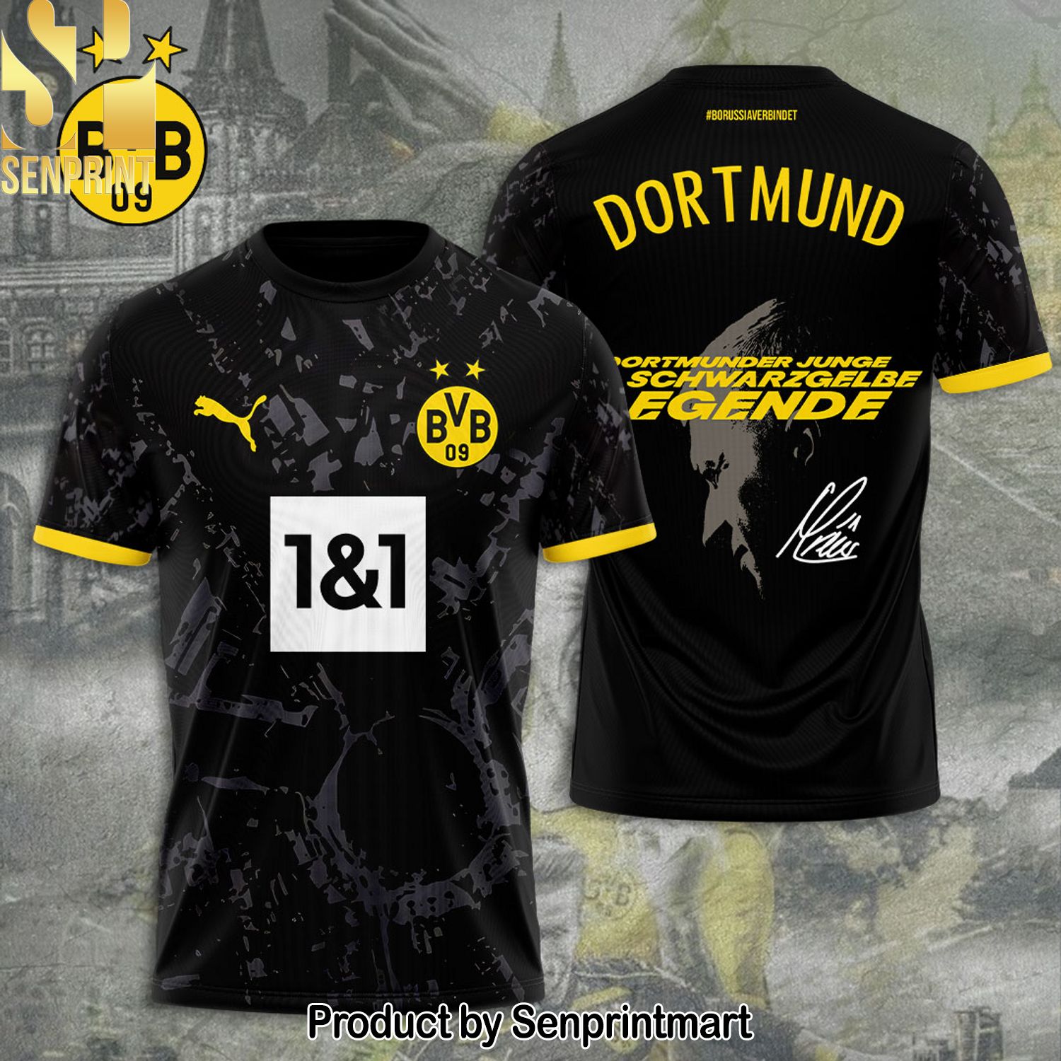 Marco Reus x Borussia Dortmund Full Printing Shirt – SEN0158