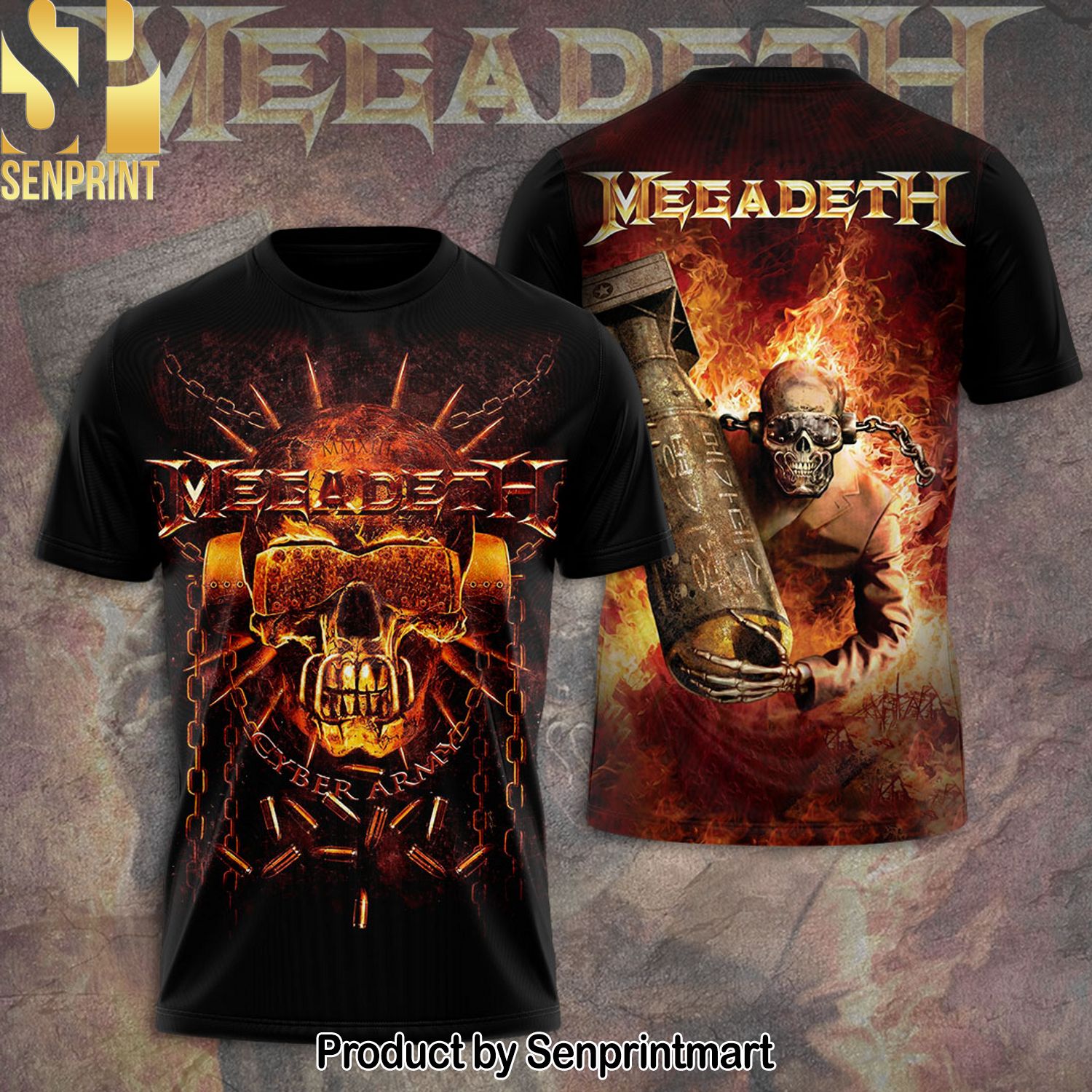 Megadeth Band Full Printing Shirt – SEN0057