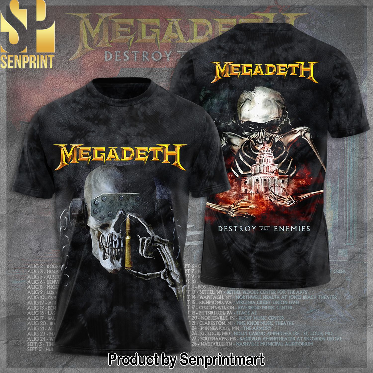 Megadeth Band Full Printing Shirt – SEN0059