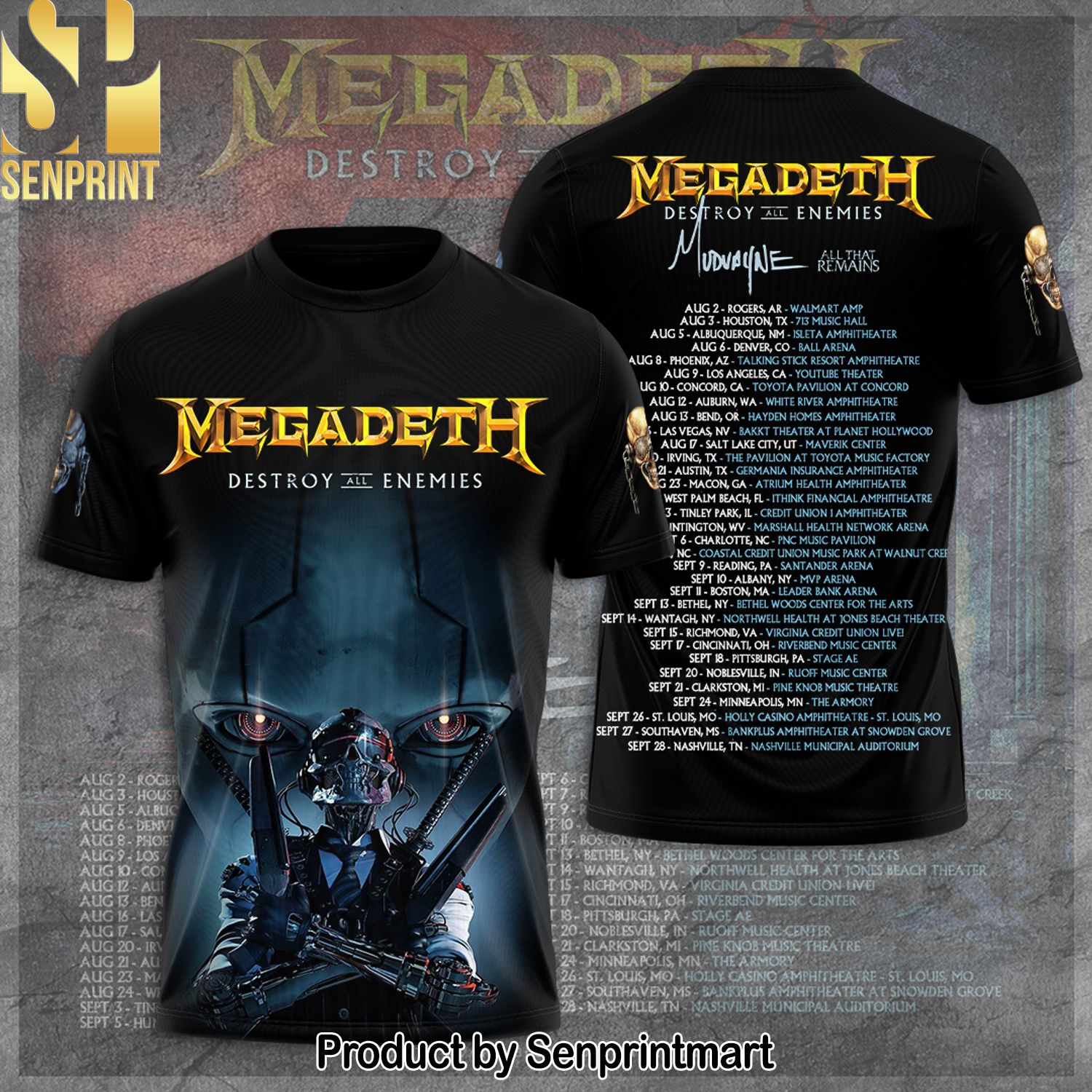 Megadeth Band Full Printing Shirt – SEN0213