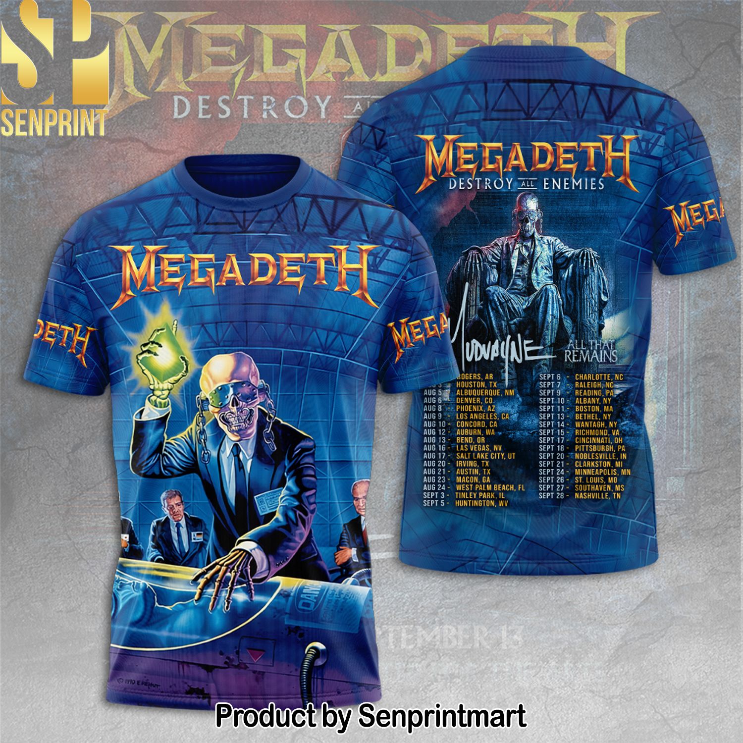 Megadeth Band Full Printing Shirt – SEN0223