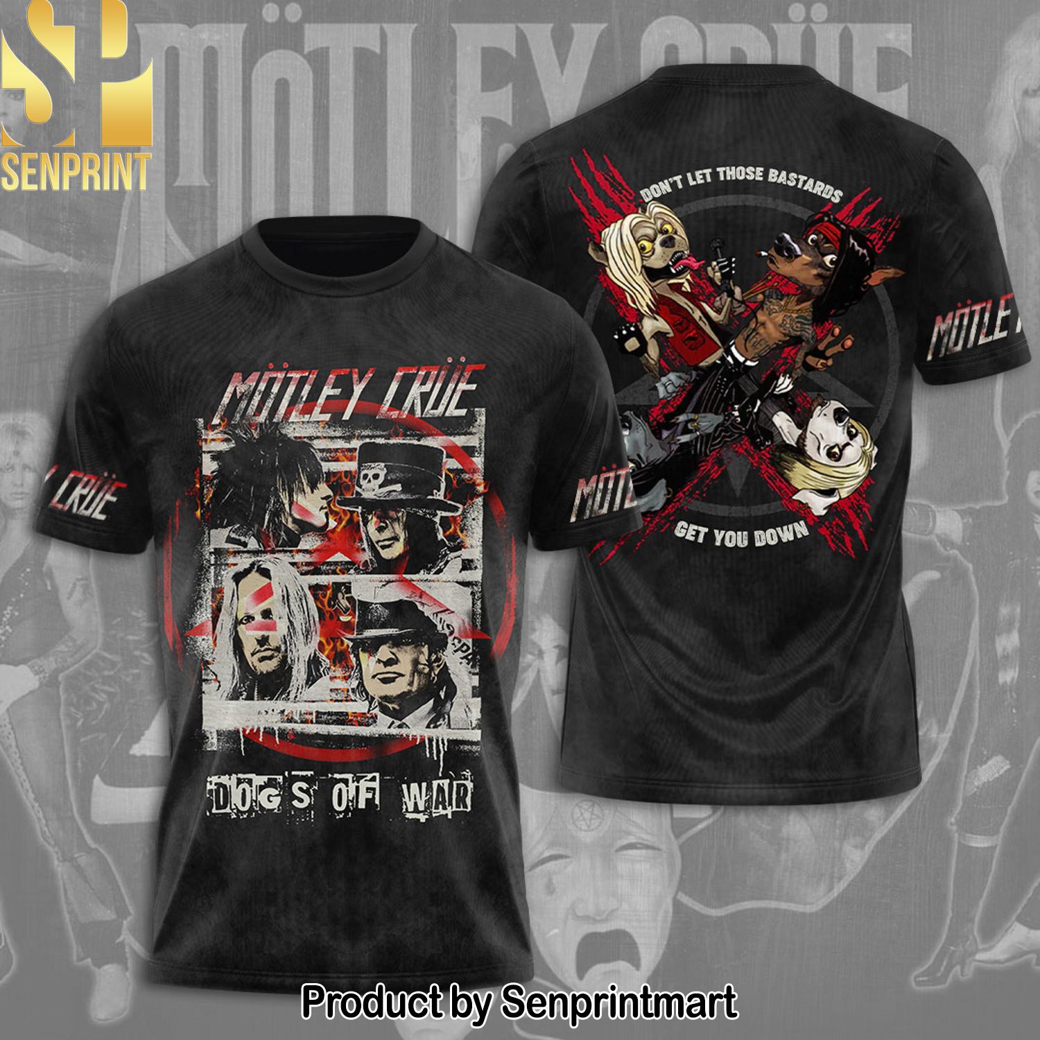 Motley Crue Rock Band Full Printing Shirt – SEN0012
