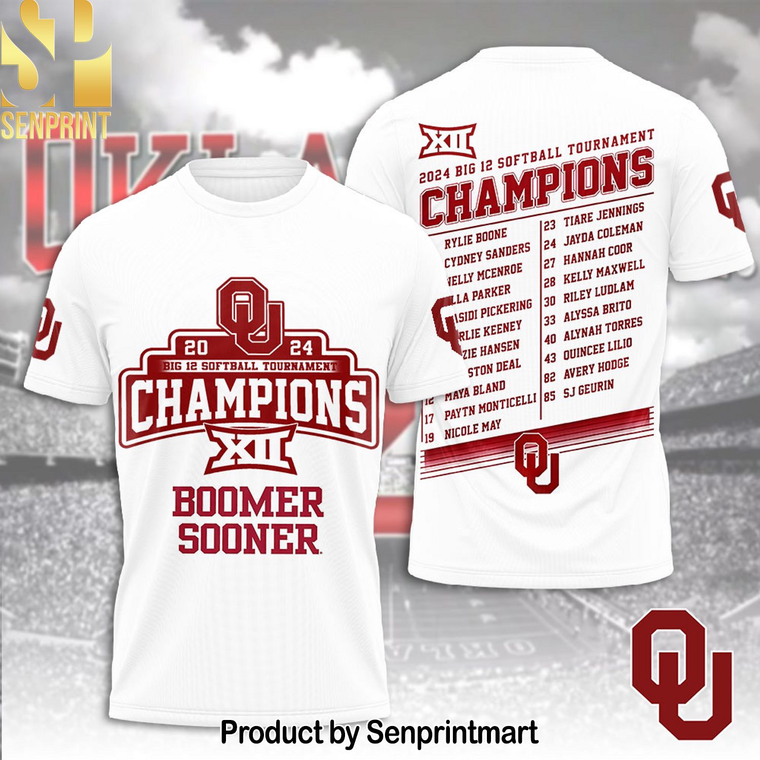 Oklahoma Sooners Softball Full Printing Shirt – SEN0016