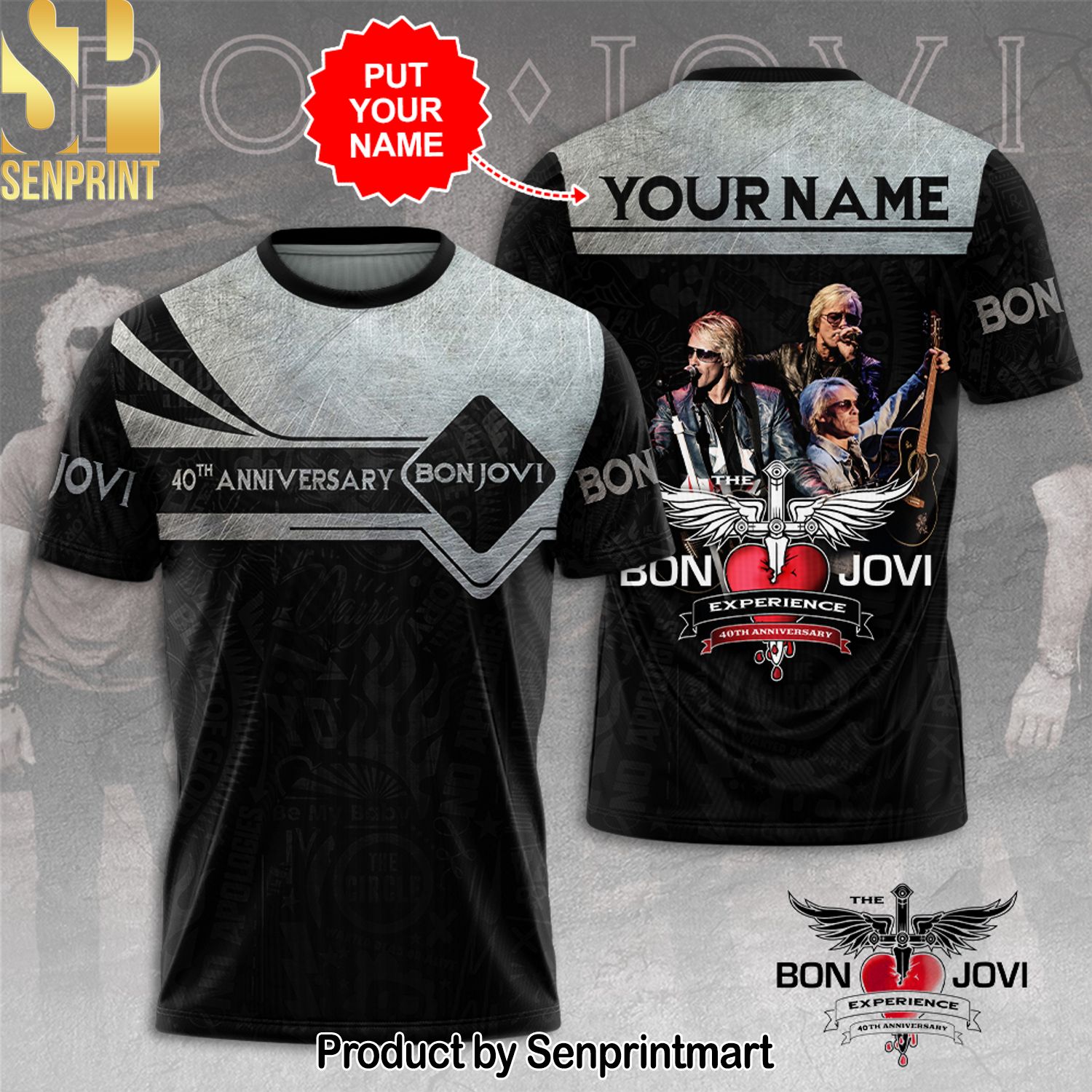 Personalized Bon Jovi Full Printing Shirt – SEN0065
