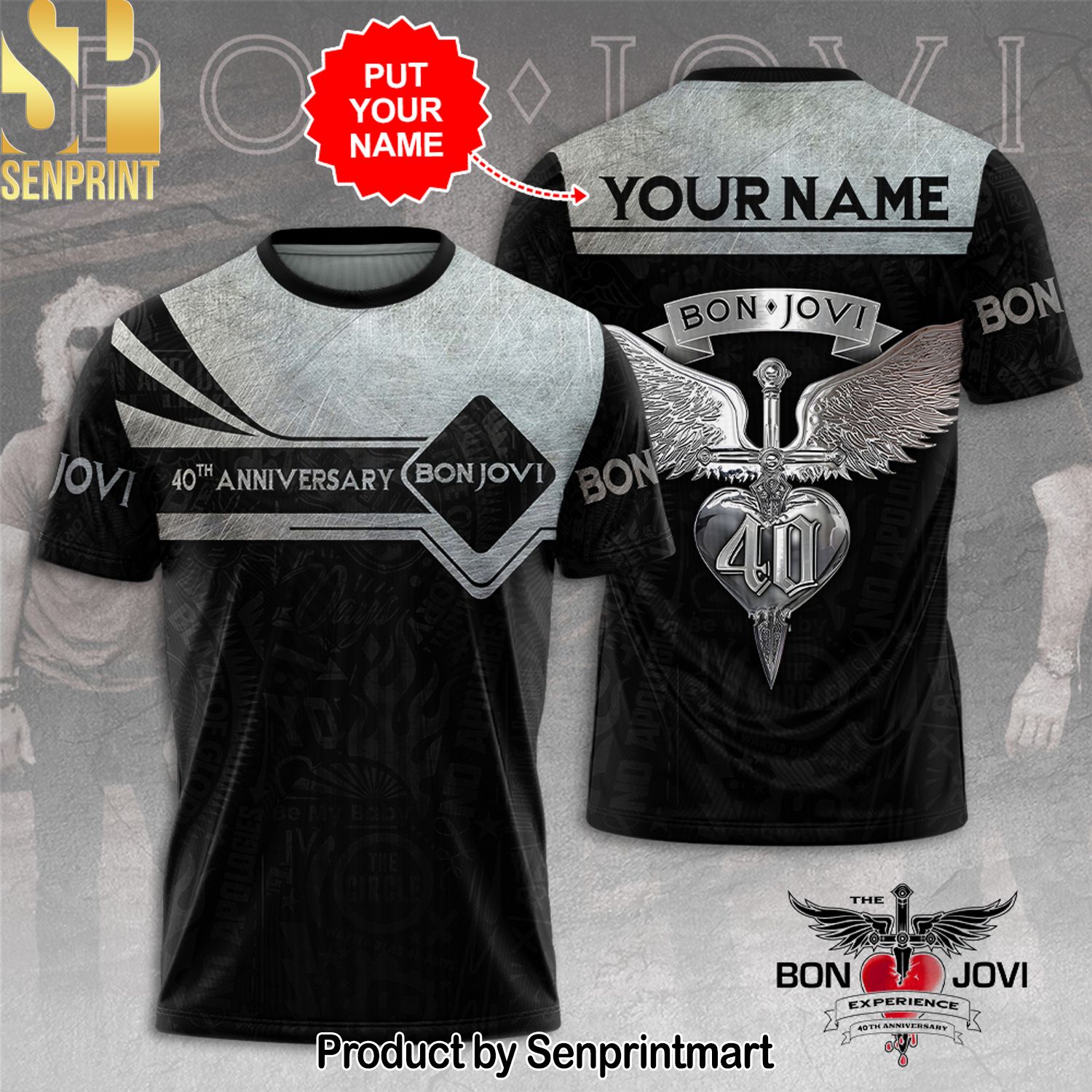 Personalized Bon Jovi Full Printing Shirt – SEN0066