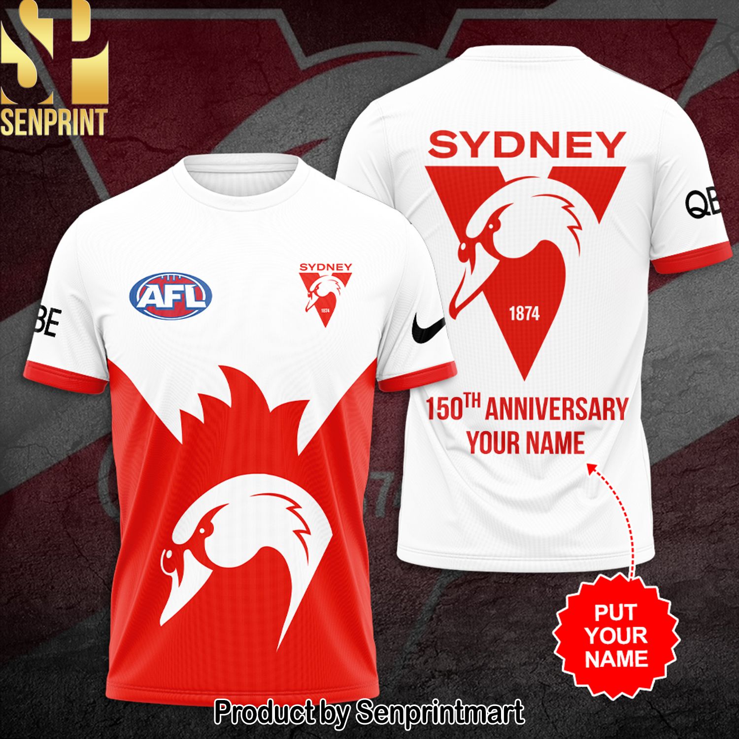 Personalized Sydney Swans Full Printing Shirt – SEN0130