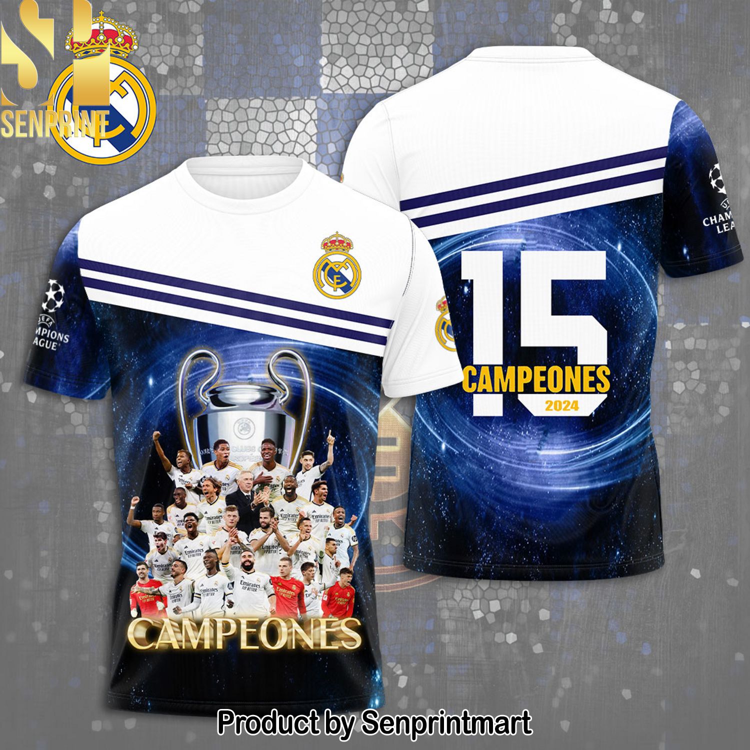 Real Madrid CF Full Printing Shirt – SEN0062