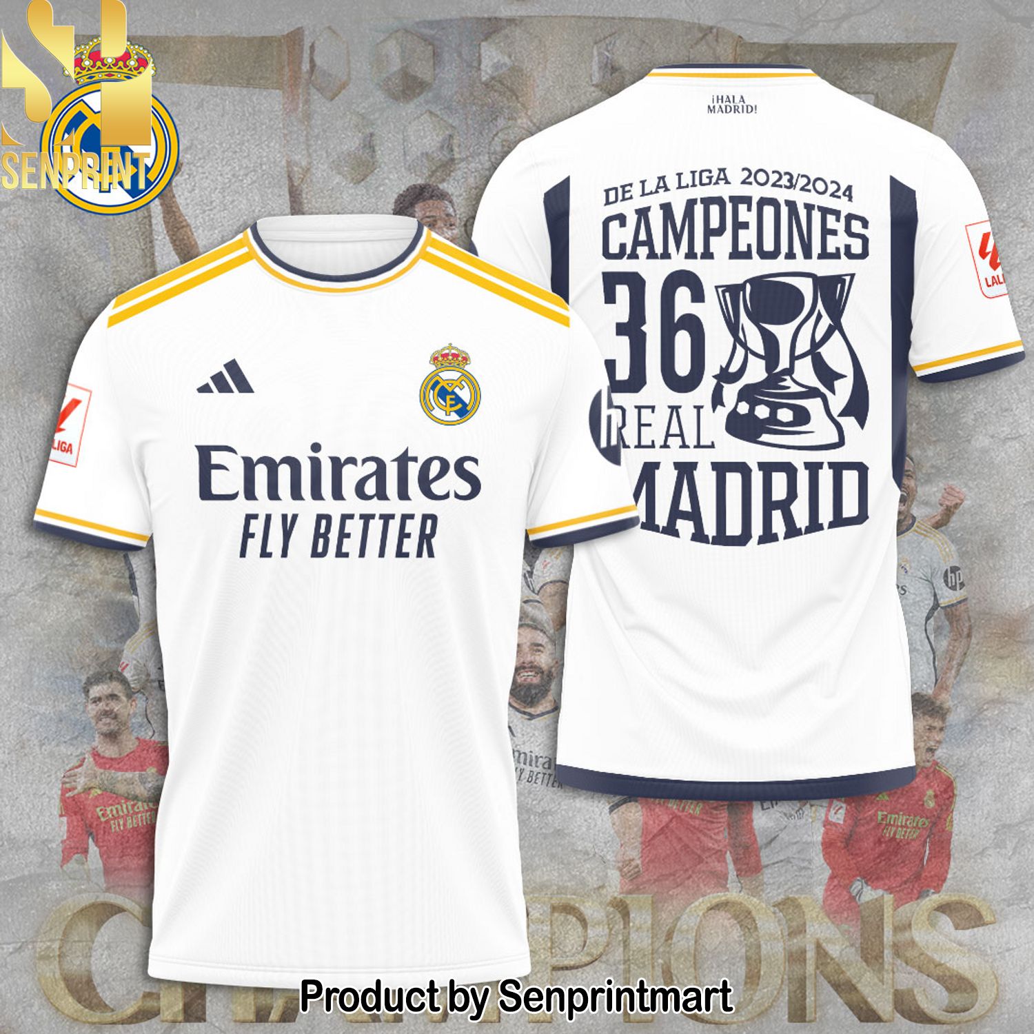 Real Madrid CF Full Printing Shirt – SEN0068