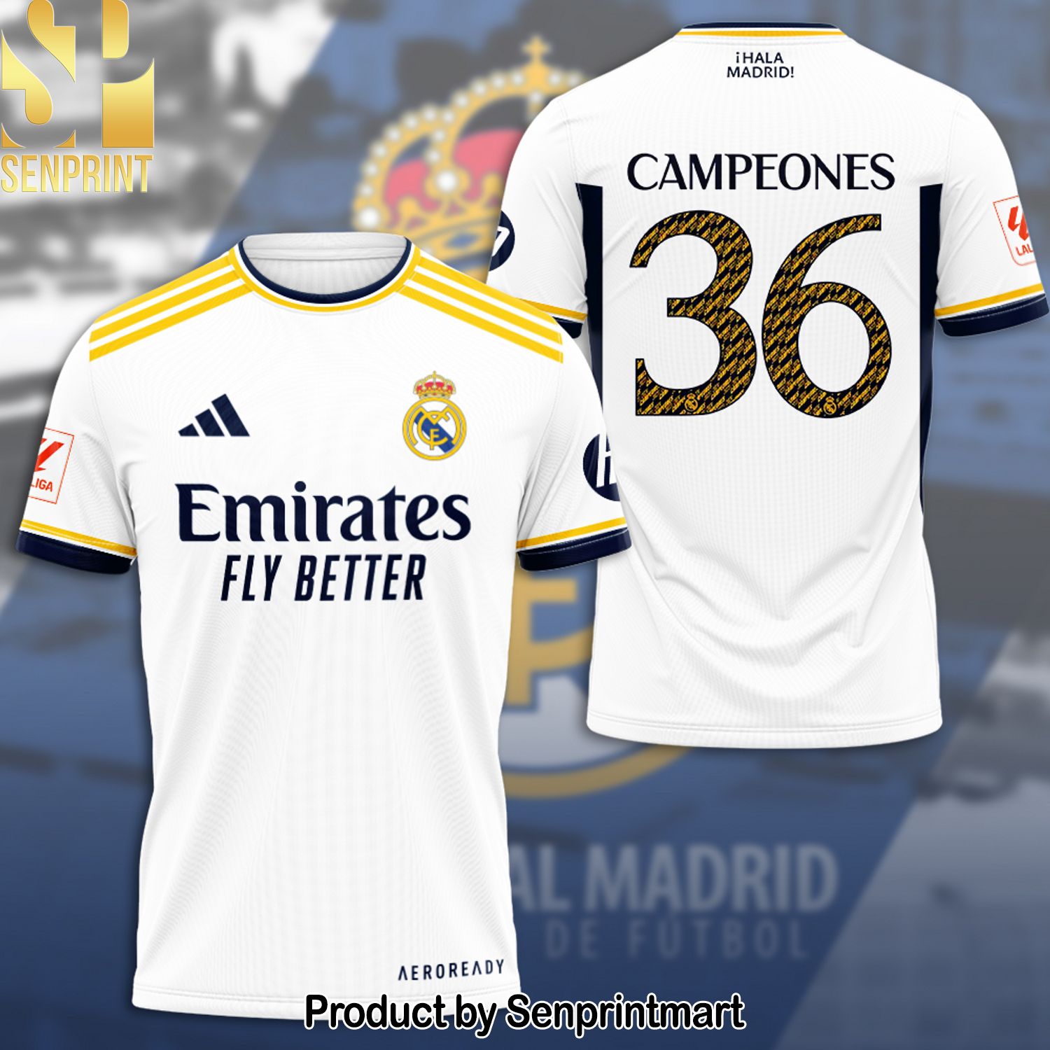 Real Madrid CF Full Printing Shirt – SEN0077