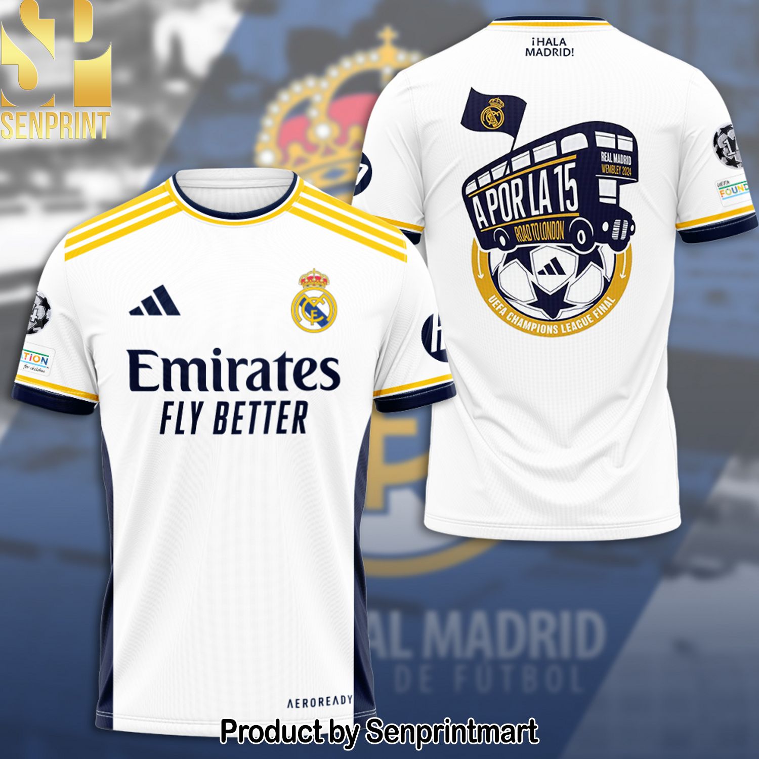 Real Madrid CF Full Printing Shirt – SEN0135