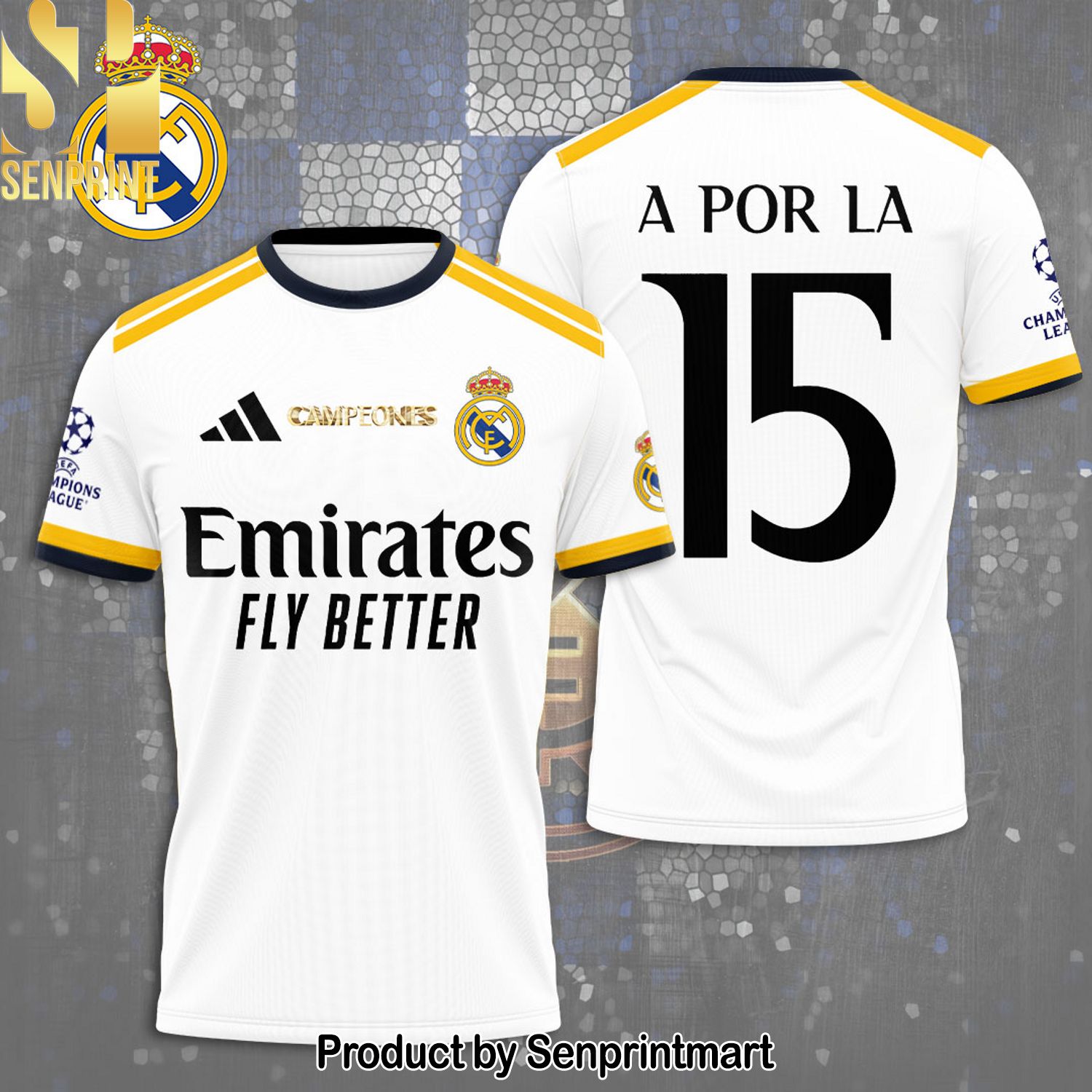 Real Madrid CF Full Printing Shirt – SEN0141