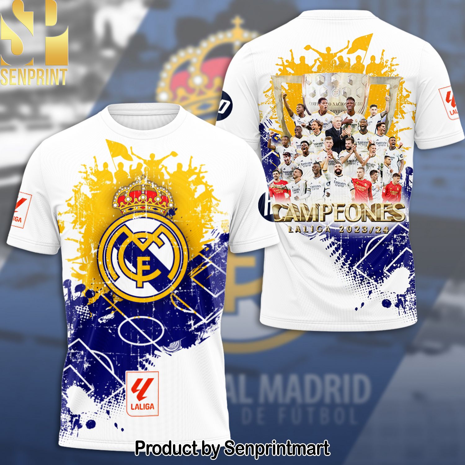 Real Madrid CF Full Printing Shirt – SEN0220